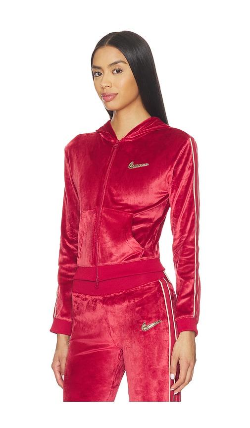 Nike Velour Full Zip Hoodie in Red by NIKE