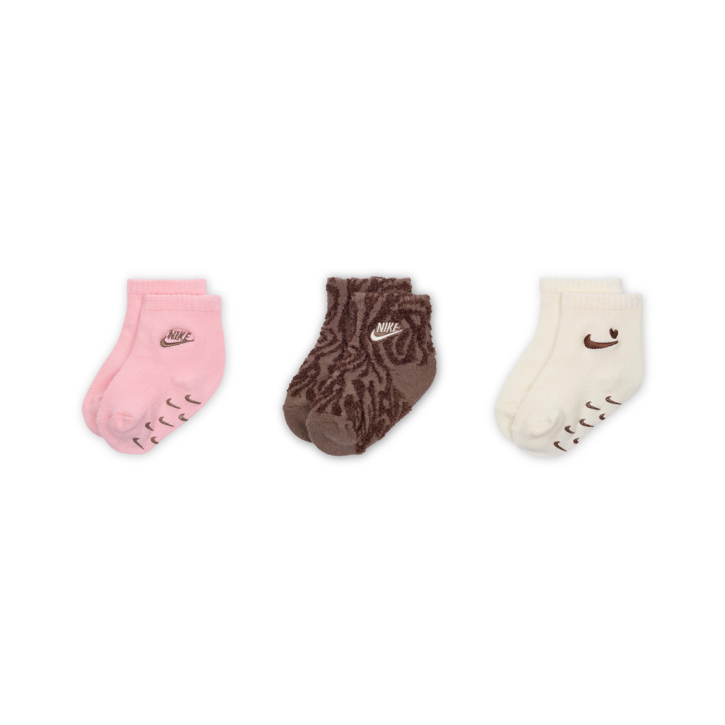 Nike Wild Warmth Infant/Toddler Ribbed Gripper Socks (3 Pairs) by NIKE