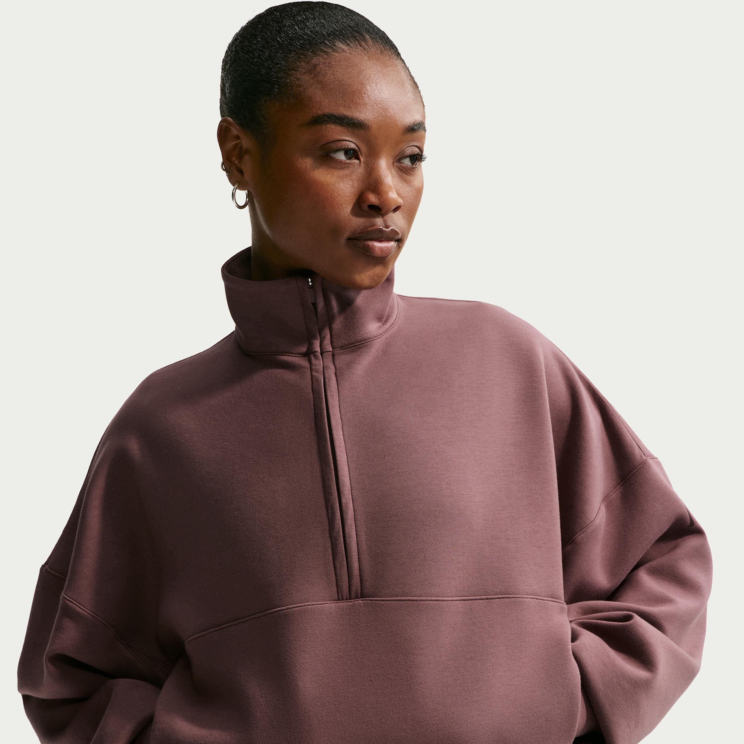 Nike Women's 24.7 ImpossiblySoft Dri-FIT Oversized 1/2-Zip Top by NIKE