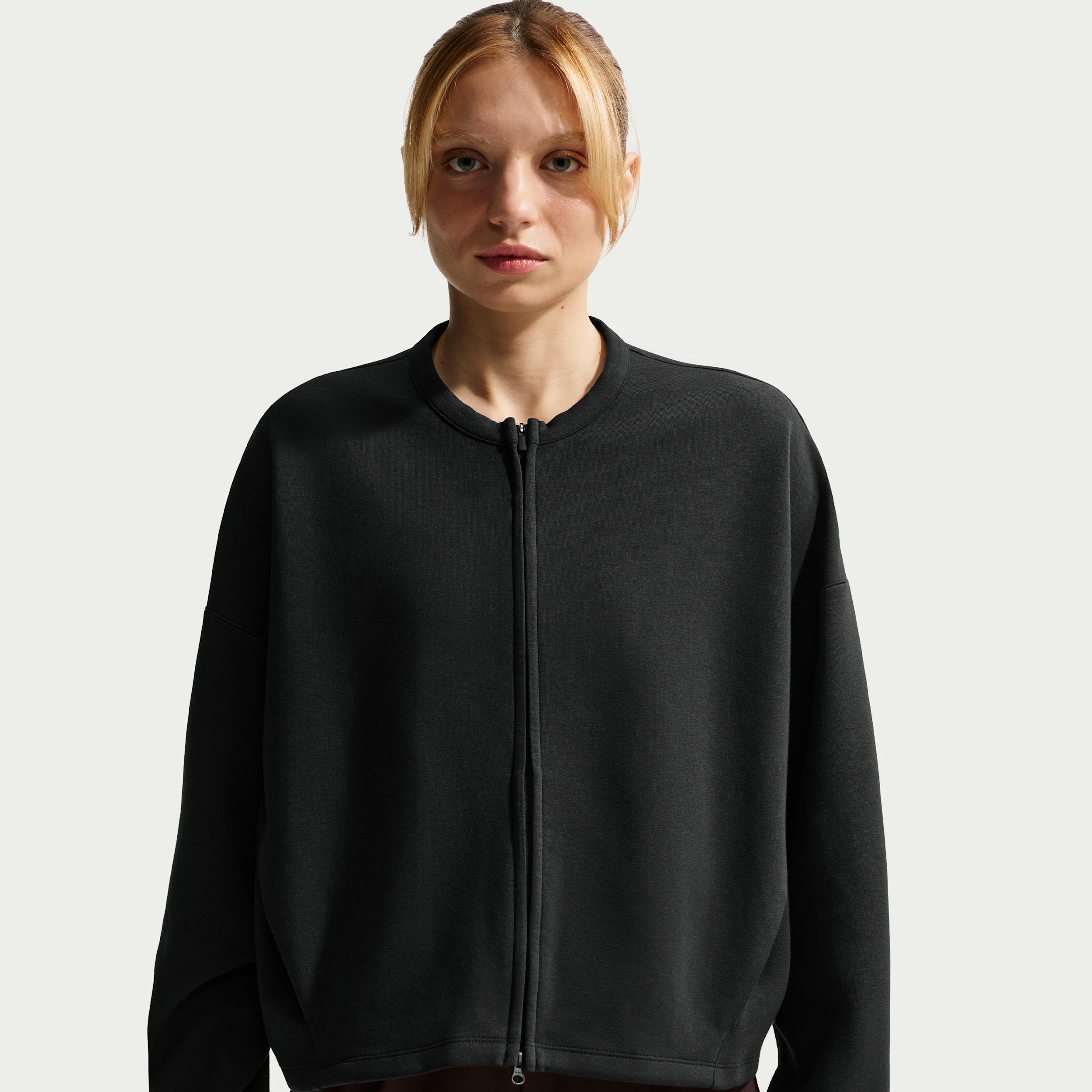 Nike Women's 24.7 ImpossiblySoft Dri-FIT Oversized Crew-Neck Full-Zip Top by NIKE
