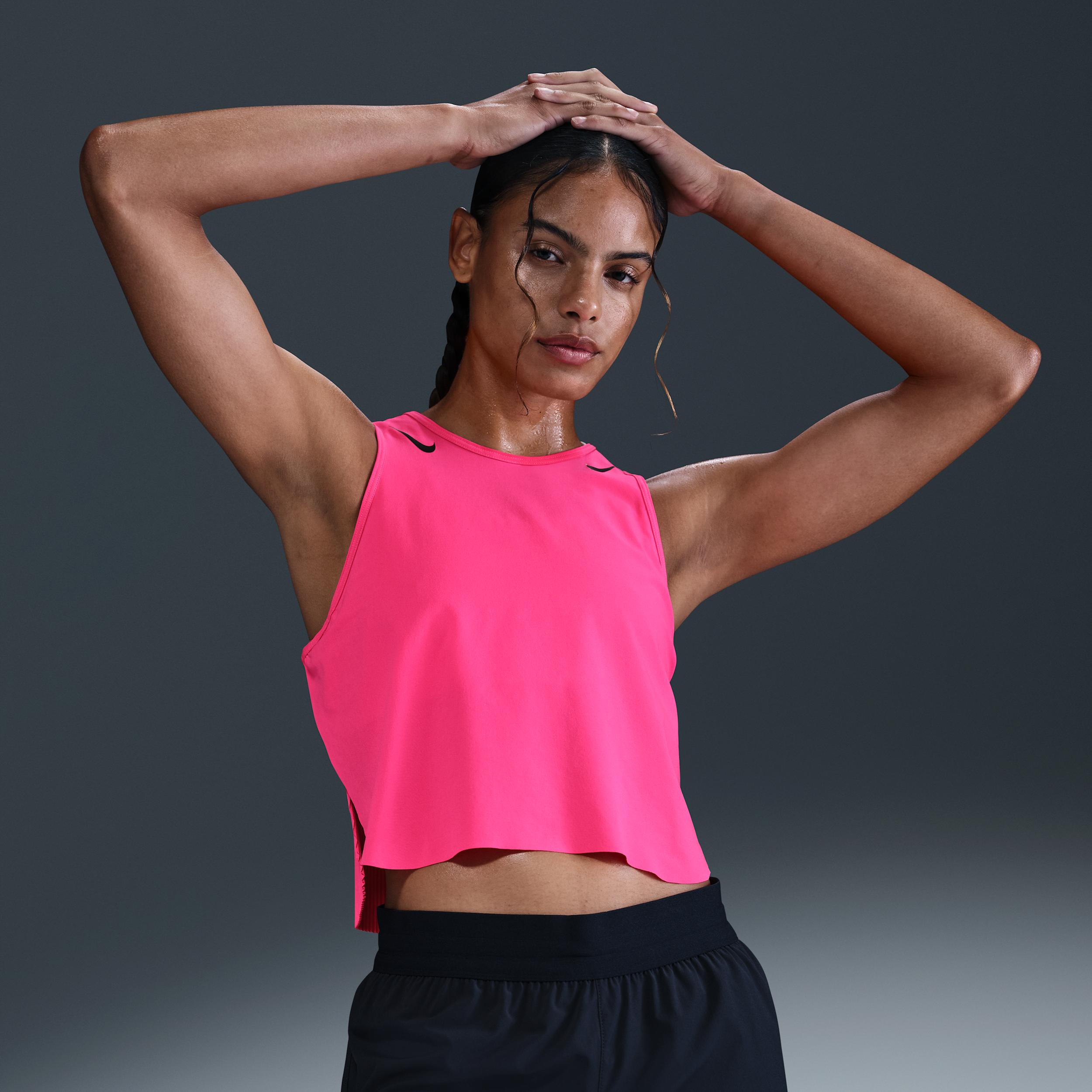 Nike Women's AeroSwift Dri-FIT ADV Cropped Running Tank Top by NIKE