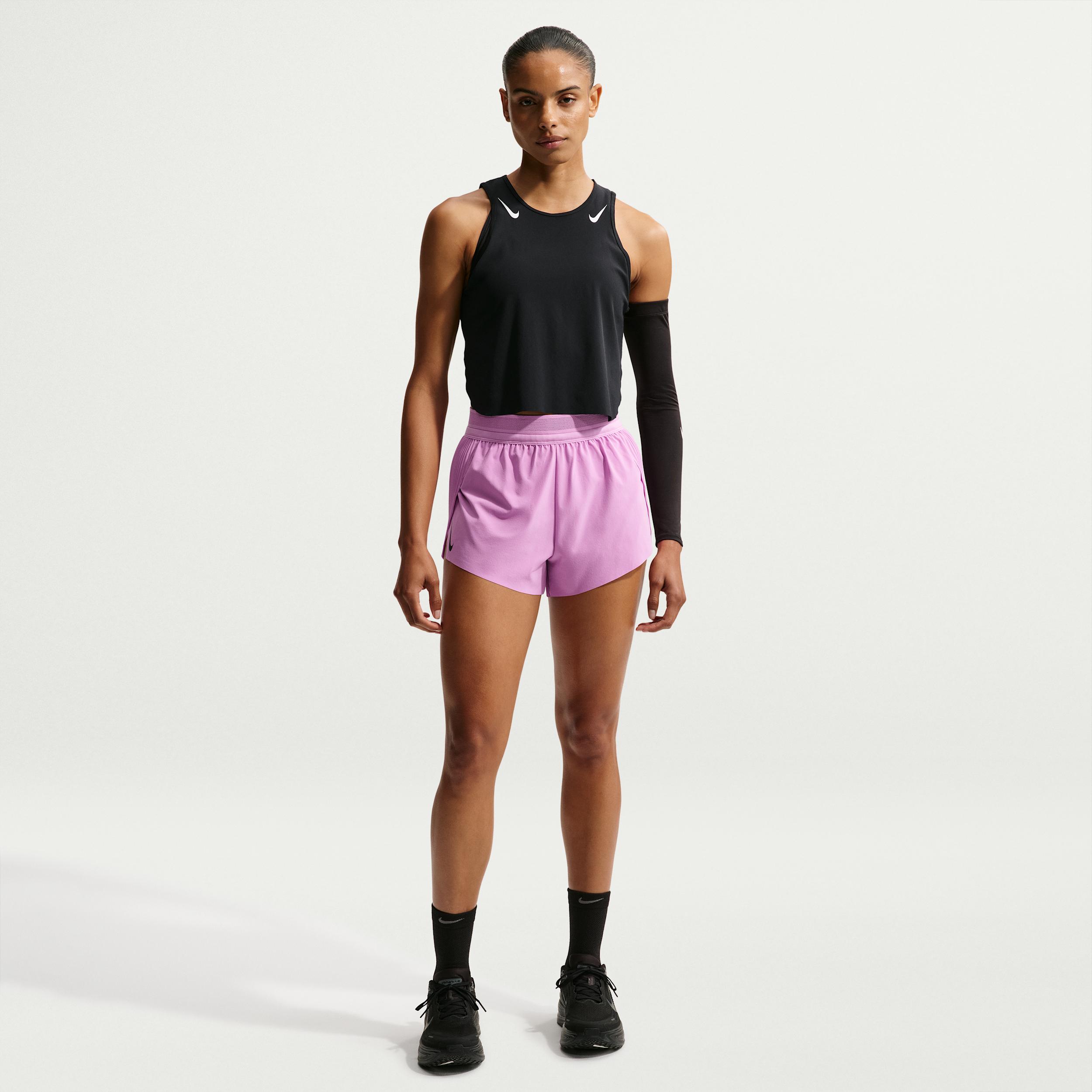 Nike Women's AeroSwift Dri-FIT ADV Mid-Rise 3" Brief-Lined Running Shorts by NIKE
