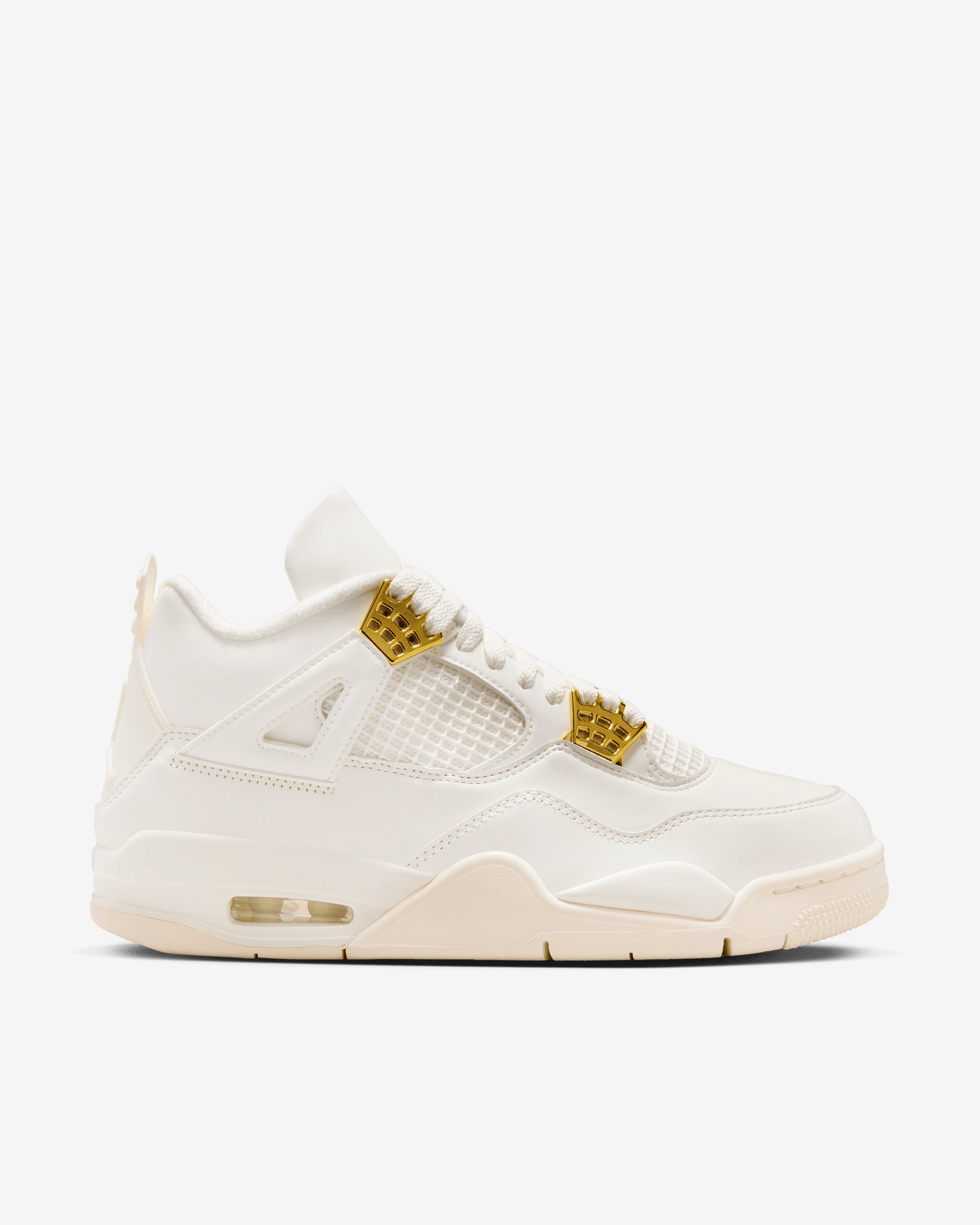 Nike - Women's Air Jordan 4 Retro - (White/Gold) by NIKE