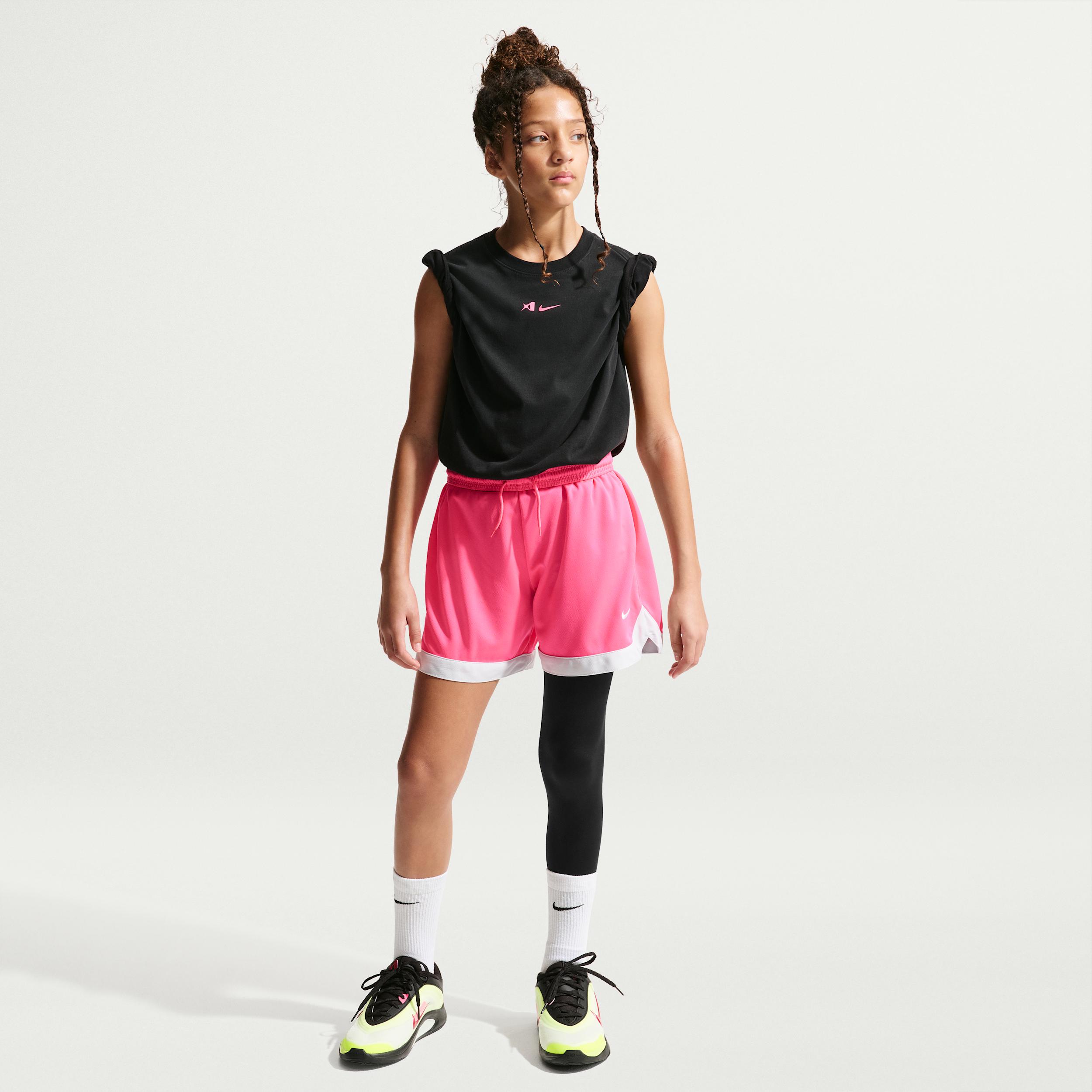 Nike Women's A'ja Wilson Girls' A'symmetric Mid-Rise Single-Leg Basketball Leggings by NIKE