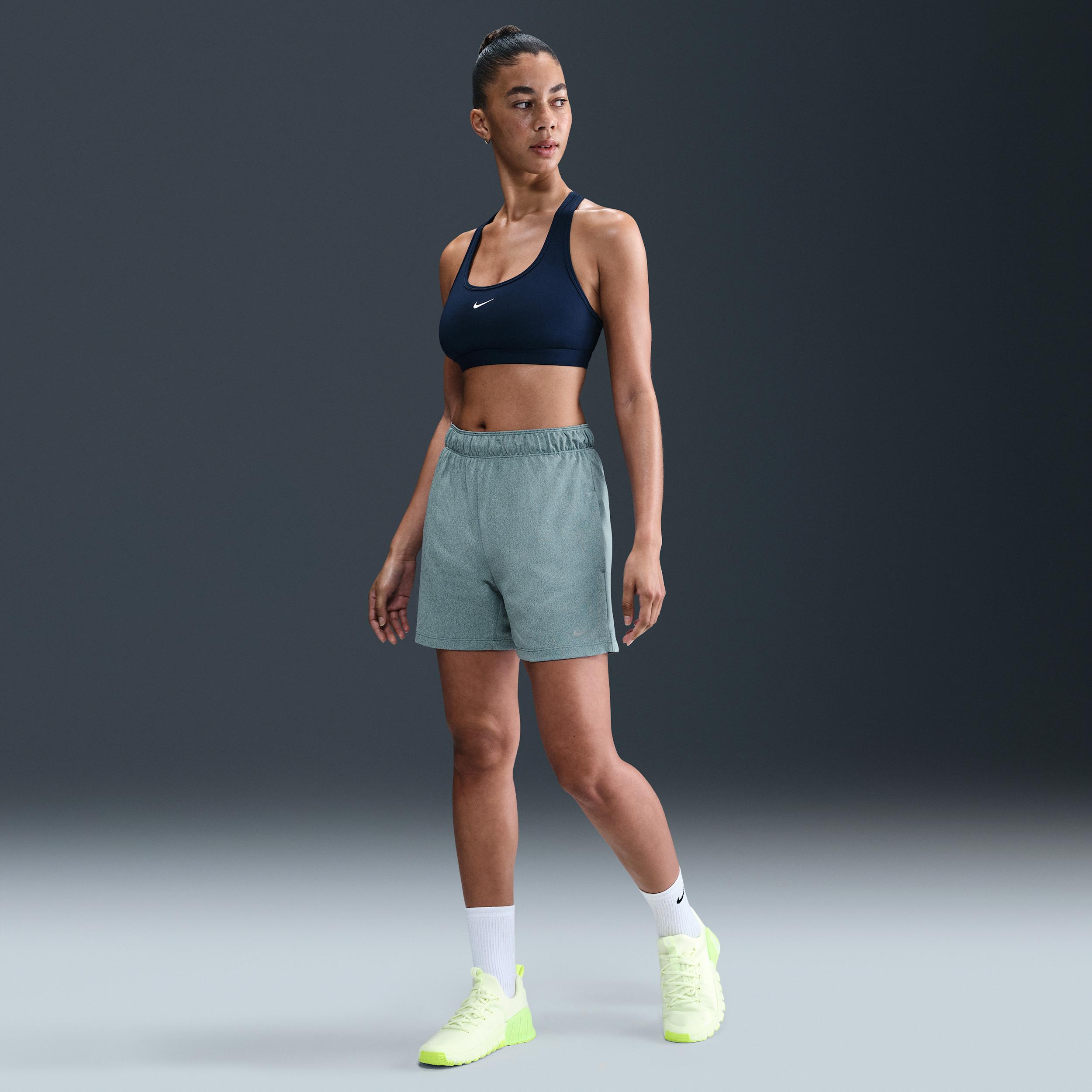 Nike Women's Attack Dri-FIT Fitness Mid-Rise 5" Unlined Shorts by NIKE