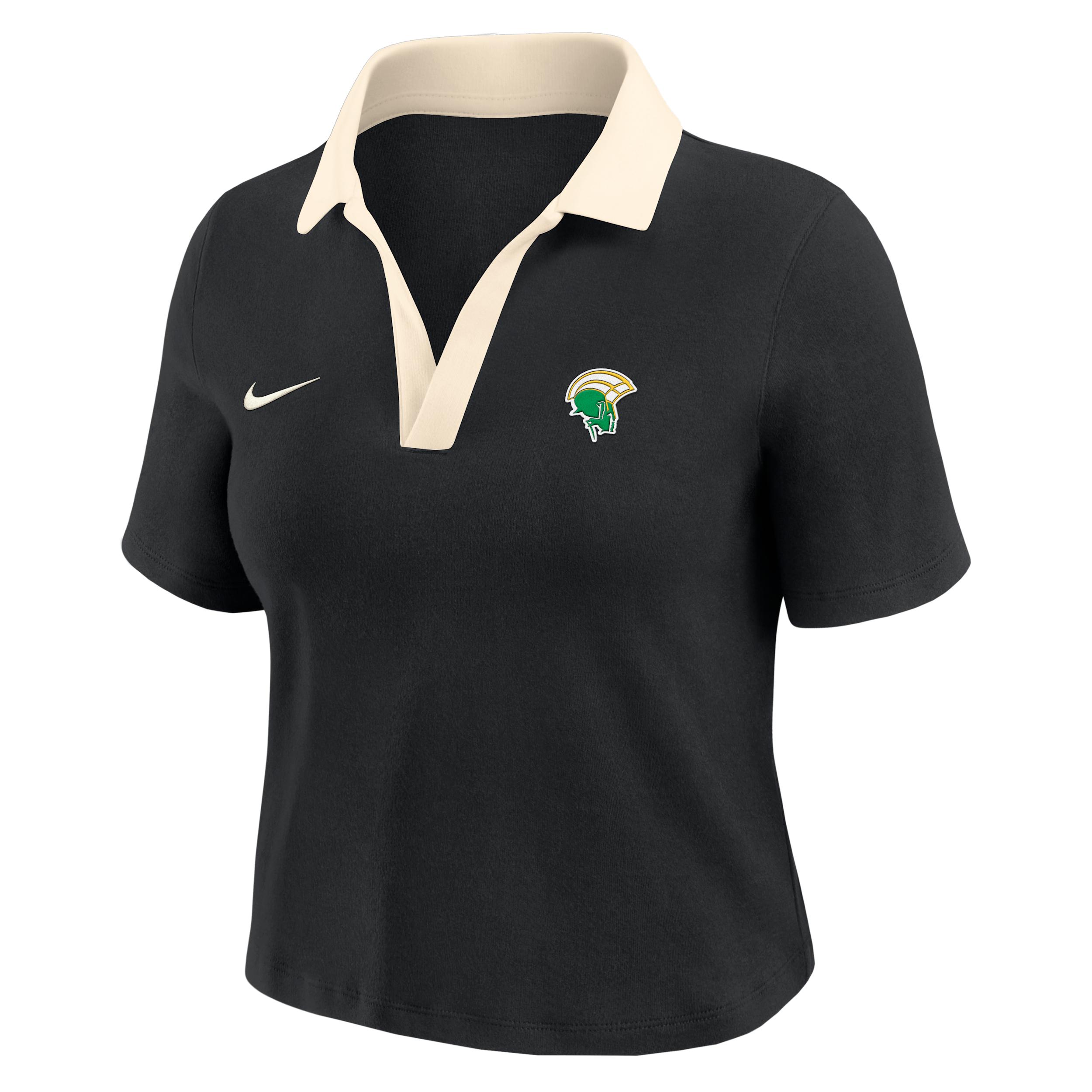 Nike Women's College (Norfolk State University) Short-Sleeve Polo Crop Top by NIKE