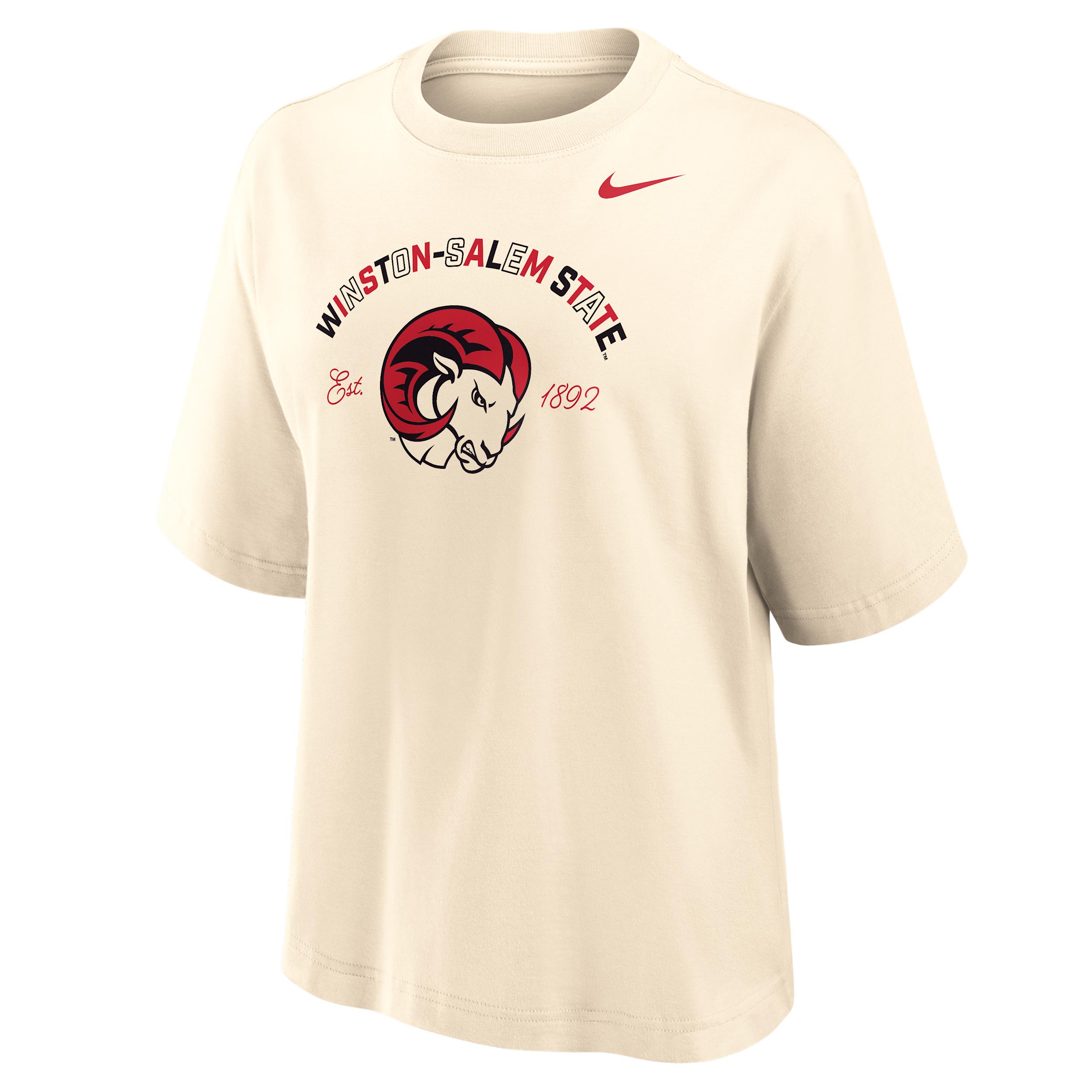 Nike Women's College (Winston-Salem State University) Boxy Cotton T-Shirt by NIKE Nike Women's College (Winston-Salem State University) Boxy Cotton T-Shirt by NIKE