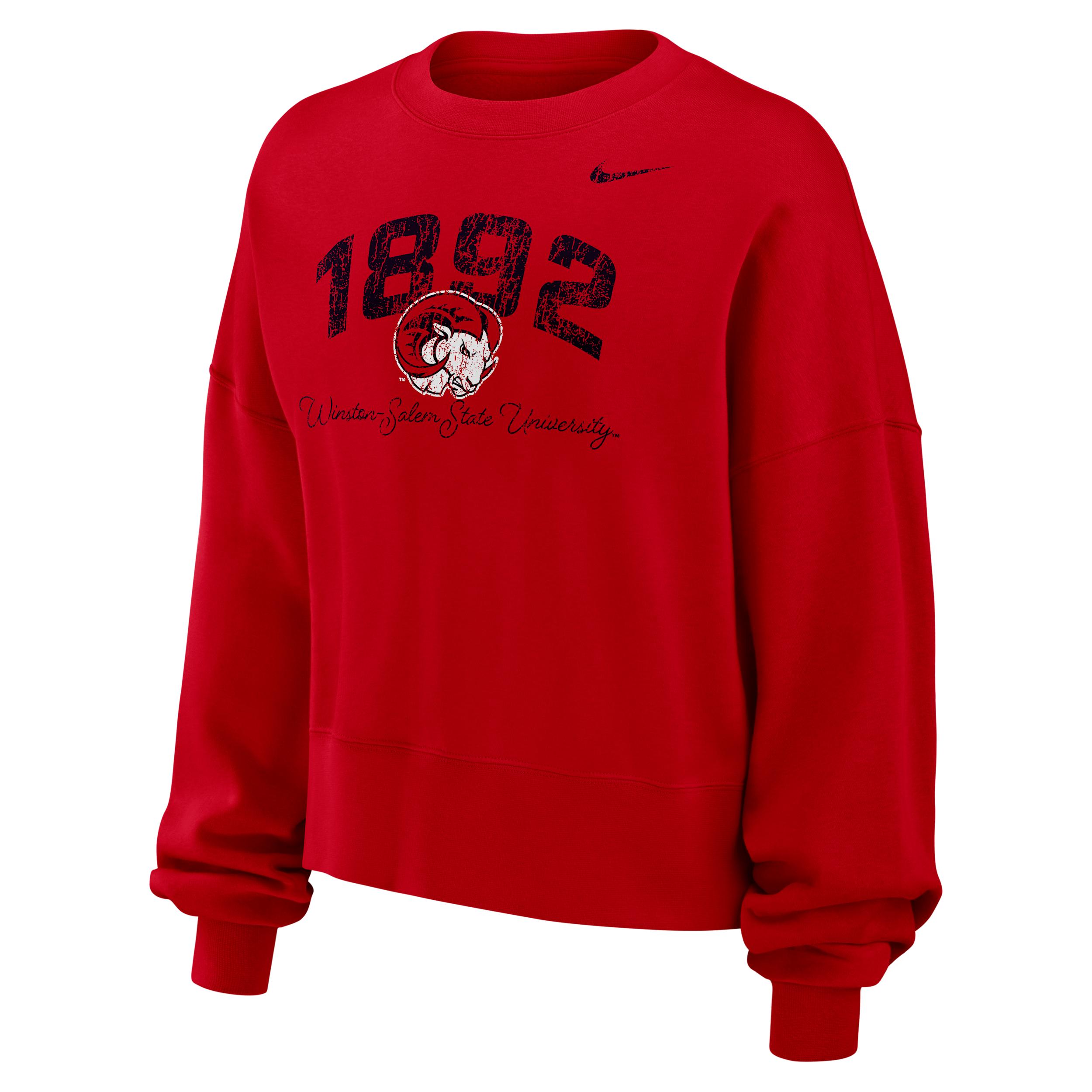 Nike Women's College (Winston-Salem State University) Phoenix Fleece Crew-Neck Sweatshirt by NIKE
