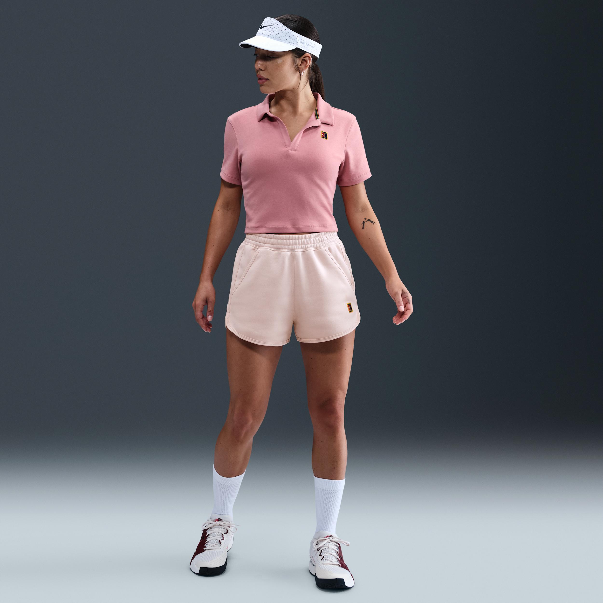 Nike Women's Court Heritage Mid-Rise Fleece Tennis Shorts by NIKE