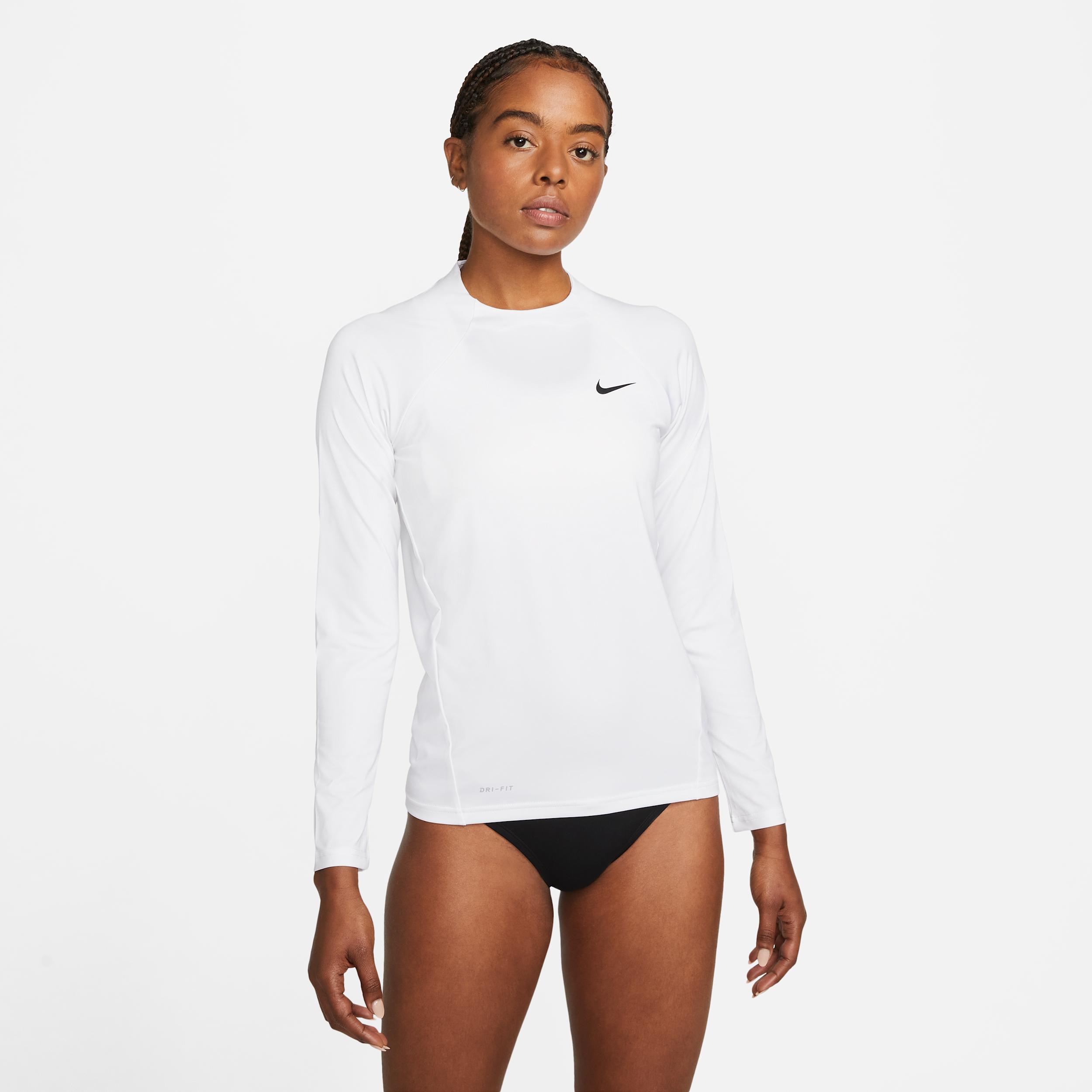 Nike Women's Essential Long-Sleeve Hydroguard Swim Shirt by NIKE Nike Women's Essential Long-Sleeve Hydroguard Swim Shirt by NIKE