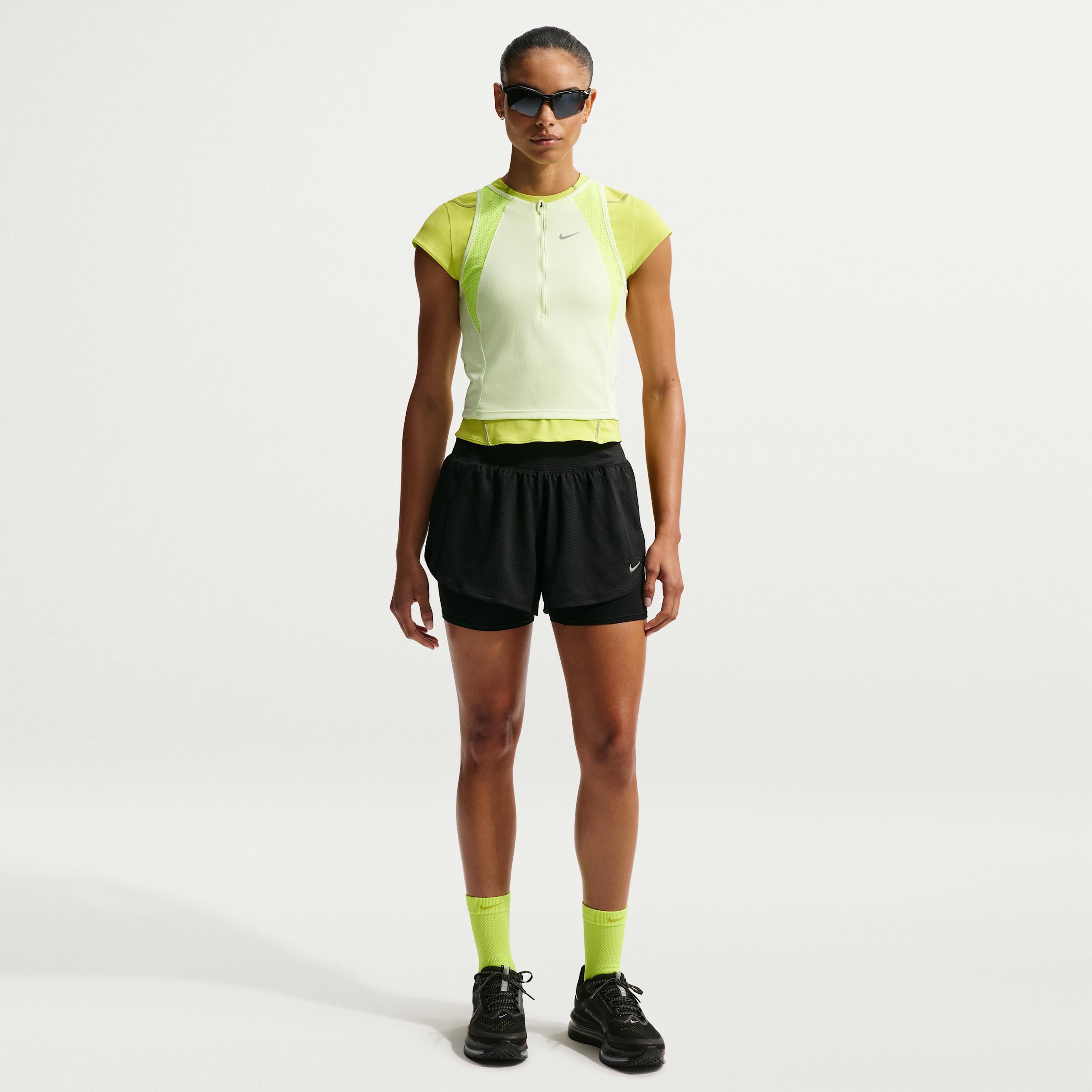 Nike Women's Flow Dri-FIT 2-in-1 Mesh Running Shorts by NIKE