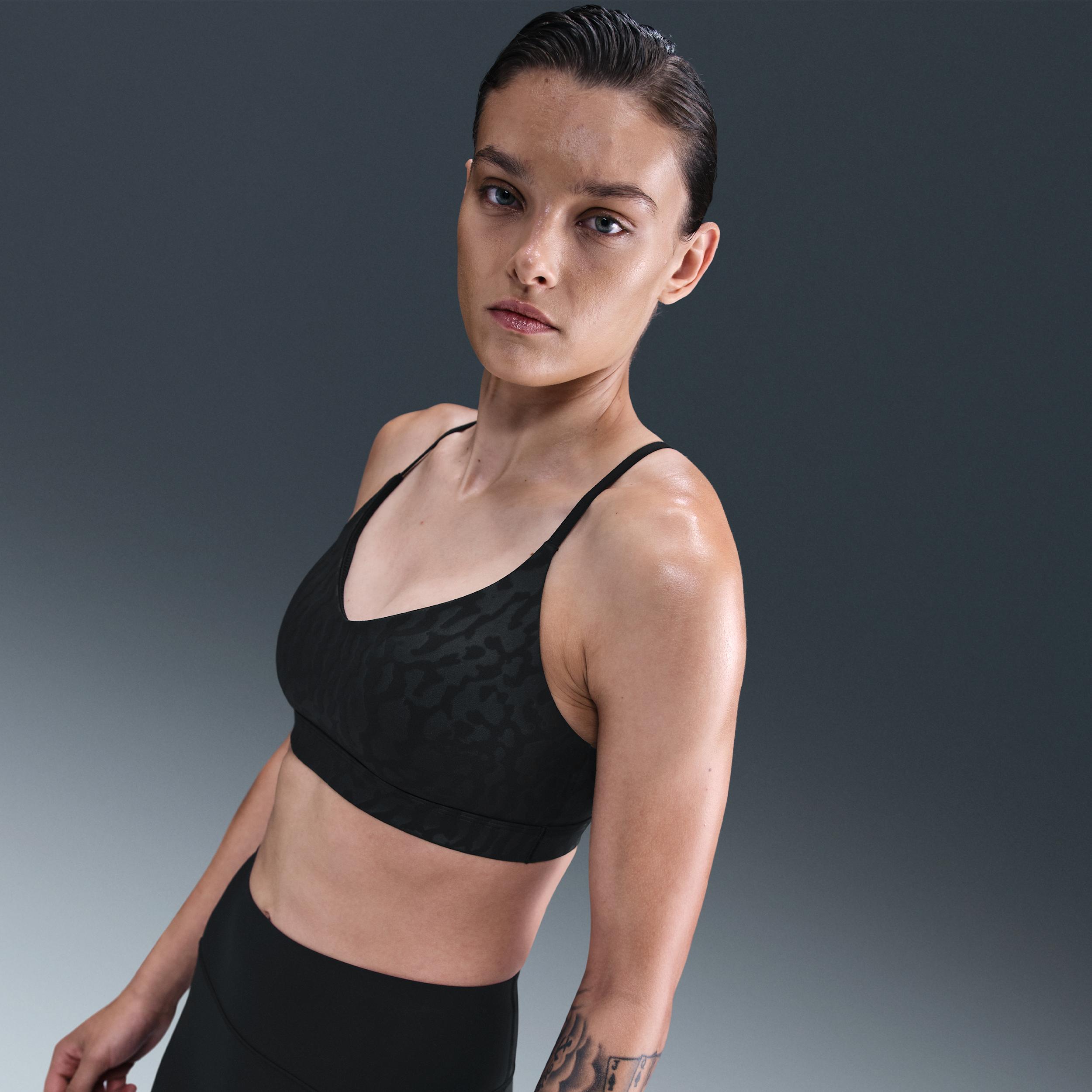 Nike Women's Indy Light-Support Printed Padded Adjustable Sports Bra by NIKE