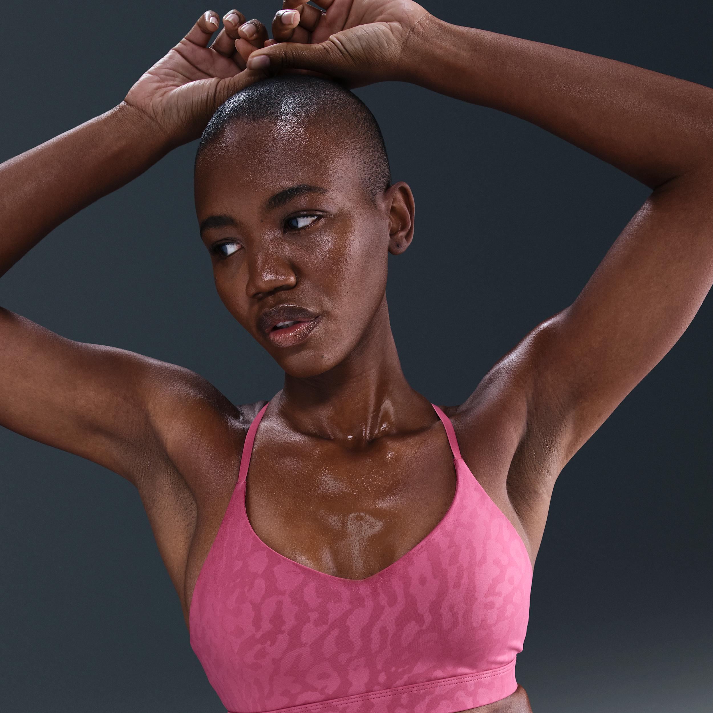 Nike Women's Indy Light-Support Printed Padded Adjustable Sports Bra by NIKE
