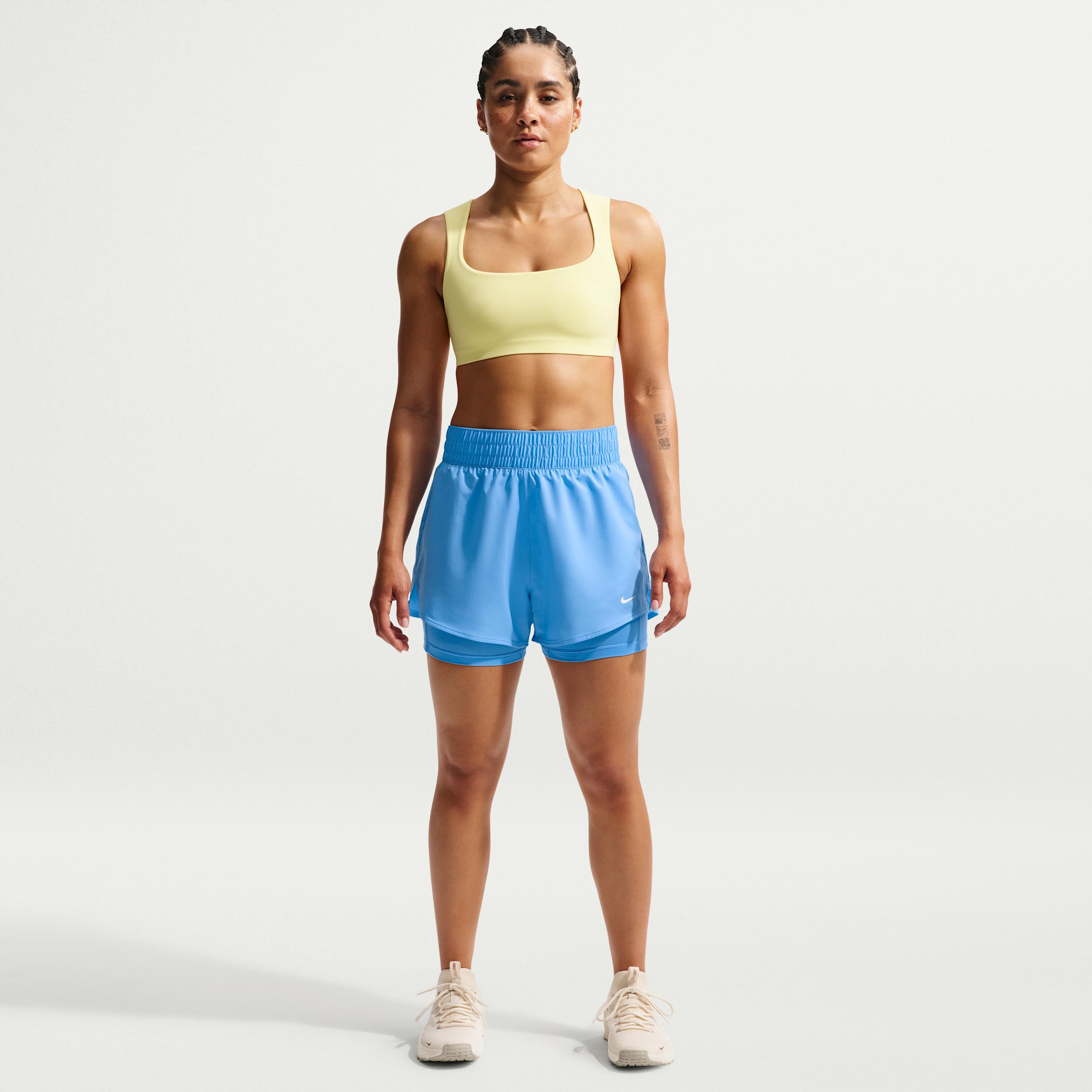 Nike Women's One Dri-FIT High-Waisted 3" 2-in-1 Shorts by NIKE