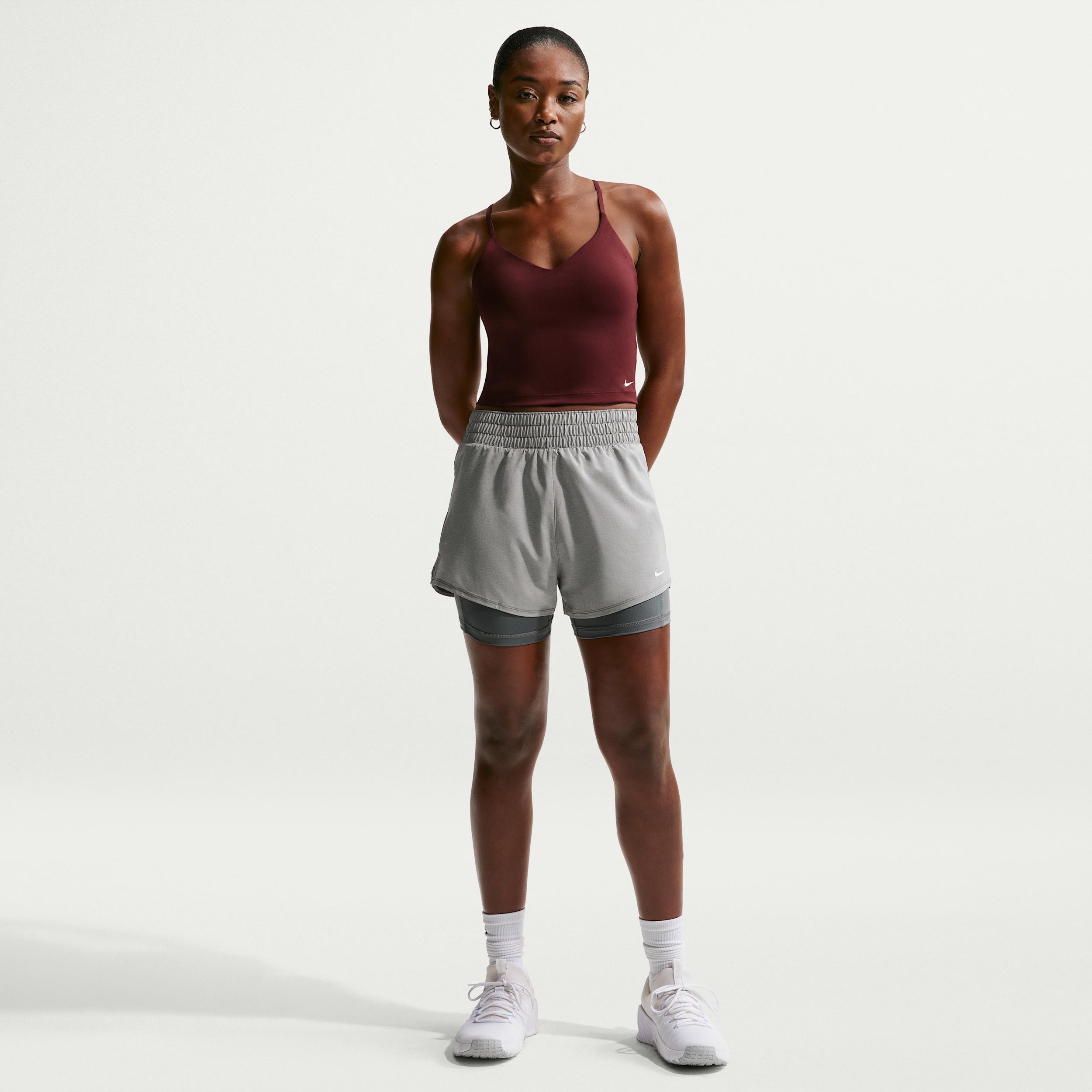 Nike Women's One Dri-FIT High-Waisted 3" 2-in-1 Shorts by NIKE