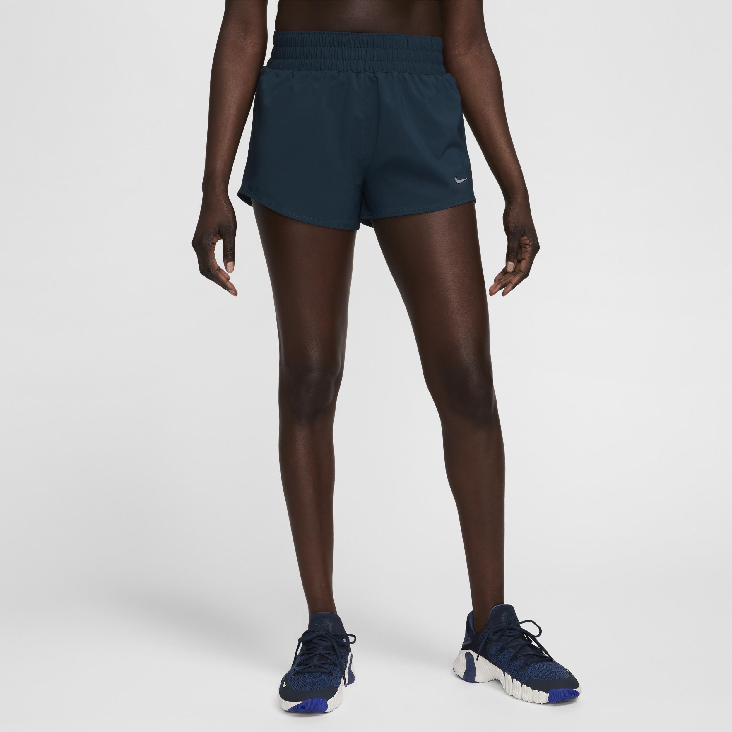 Nike Women's One Dri-FIT Mid-Rise 3" Brief-Lined Shorts by NIKE