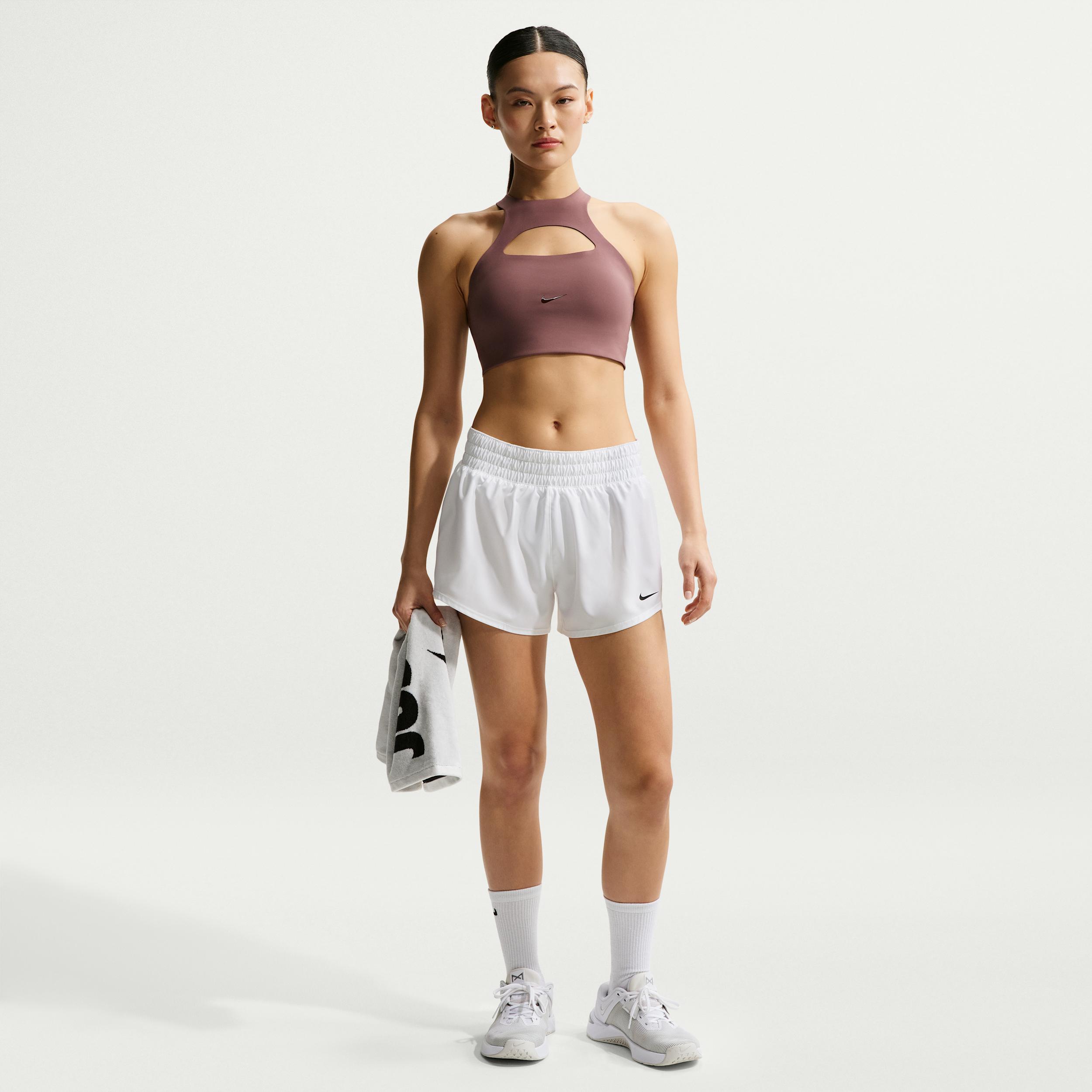 Nike Women's One Dri-FIT Mid-Rise 3" Brief-Lined Shorts by NIKE