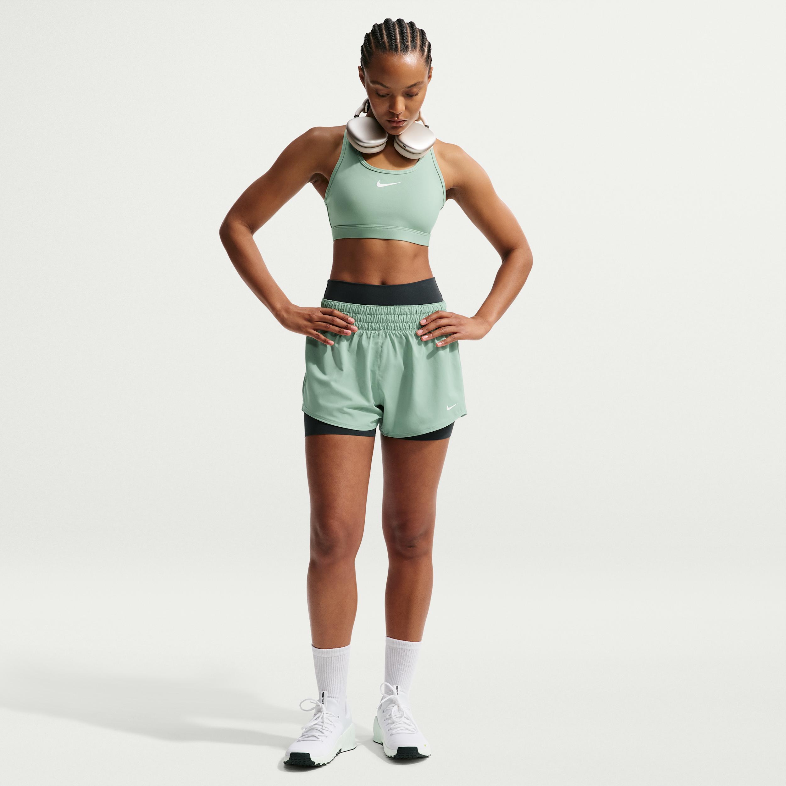 Nike Women's One Dri-FIT Mid-Rise 3" Brief-Lined Shorts by NIKE