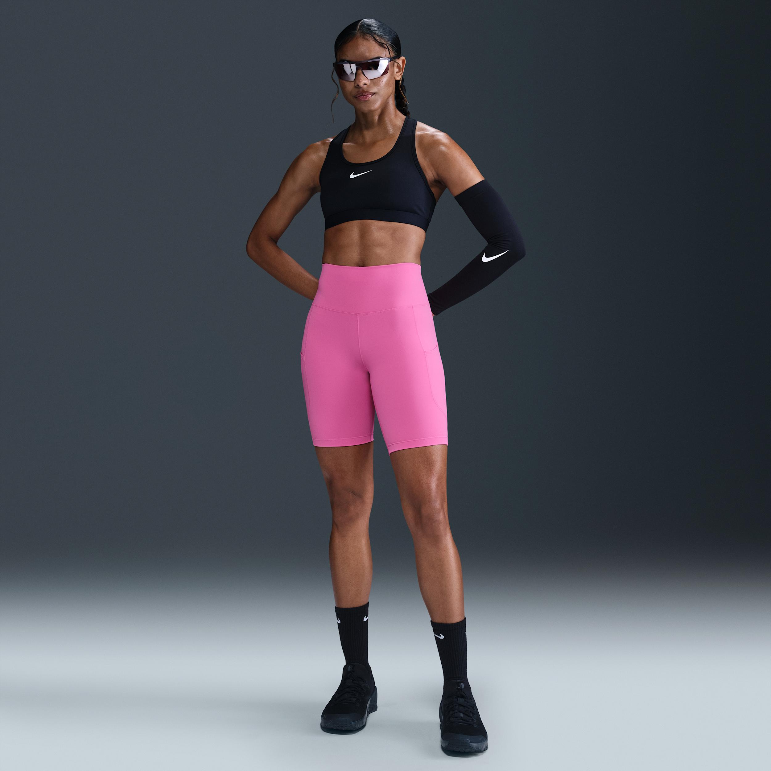 Nike Women's One High-Waisted 8" Biker Shorts with Pockets by NIKE