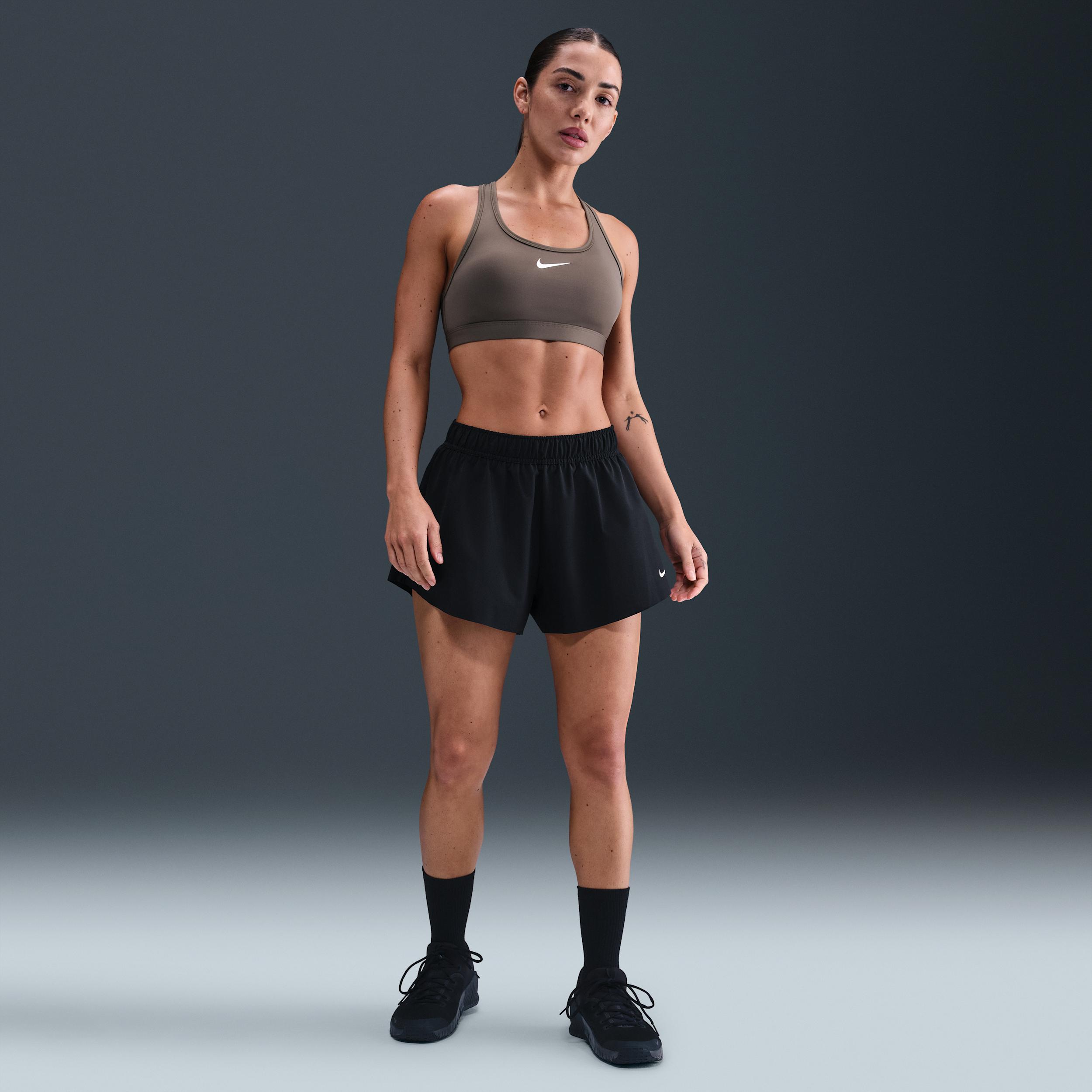 Nike Women's One Mid-Rise 3" Brief-Lined Shorts by NIKE