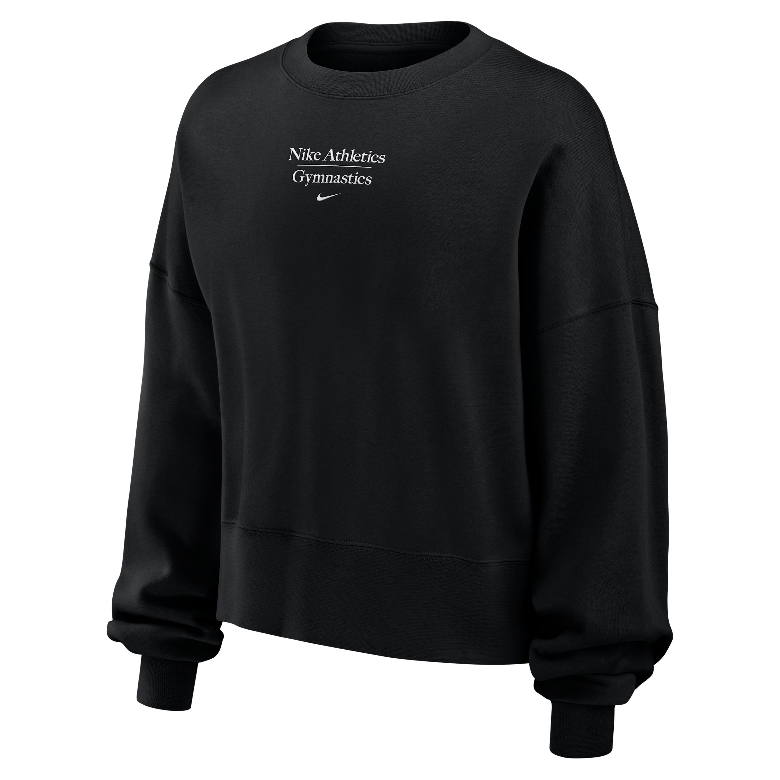 Nike Women's Phoenix Fleece Gymnastics Crew-Neck Sweatshirt by NIKE