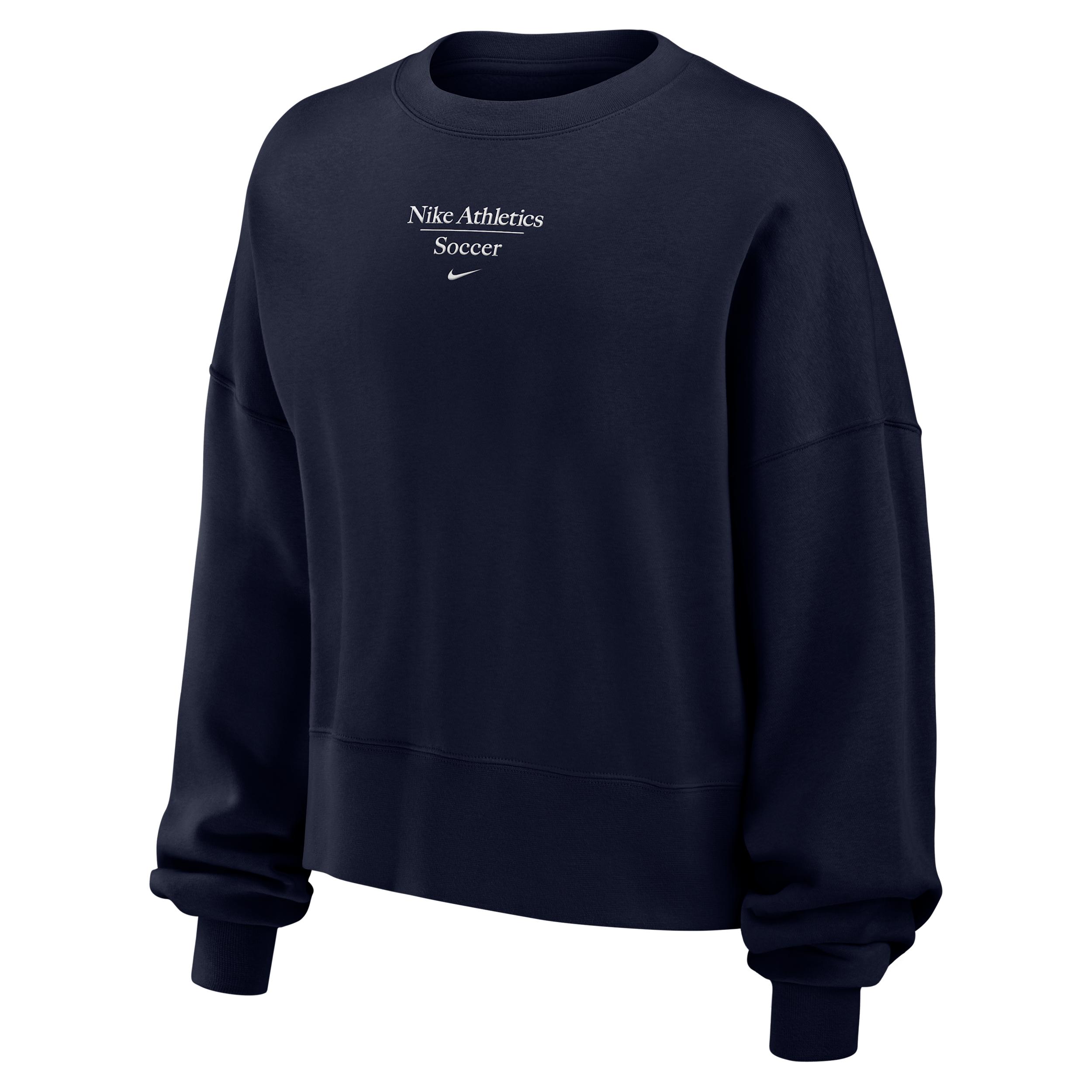 Nike Women's Phoenix Fleece Soccer Crew-Neck Sweatshirt by NIKE