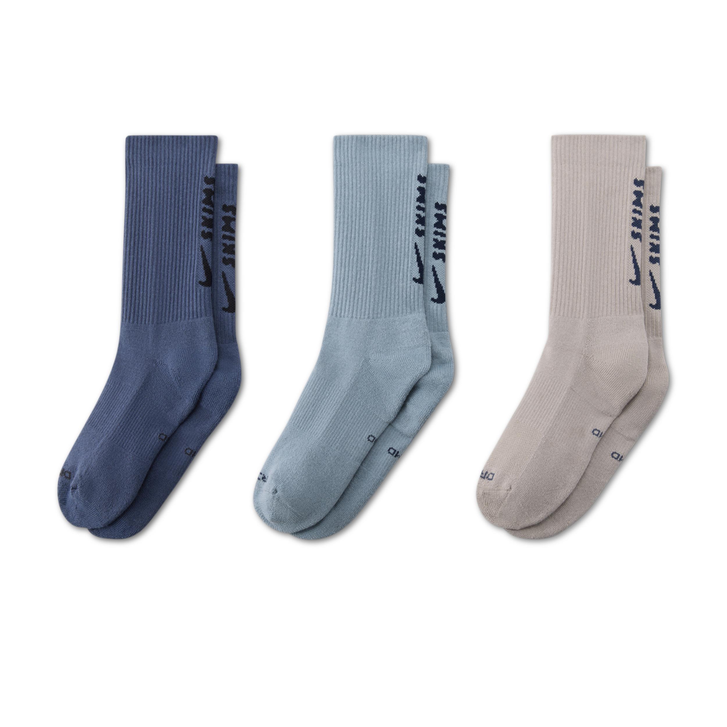 Nike Women's SKIMS Dri-FIT Crew Socks (3 Pairs) by NIKE