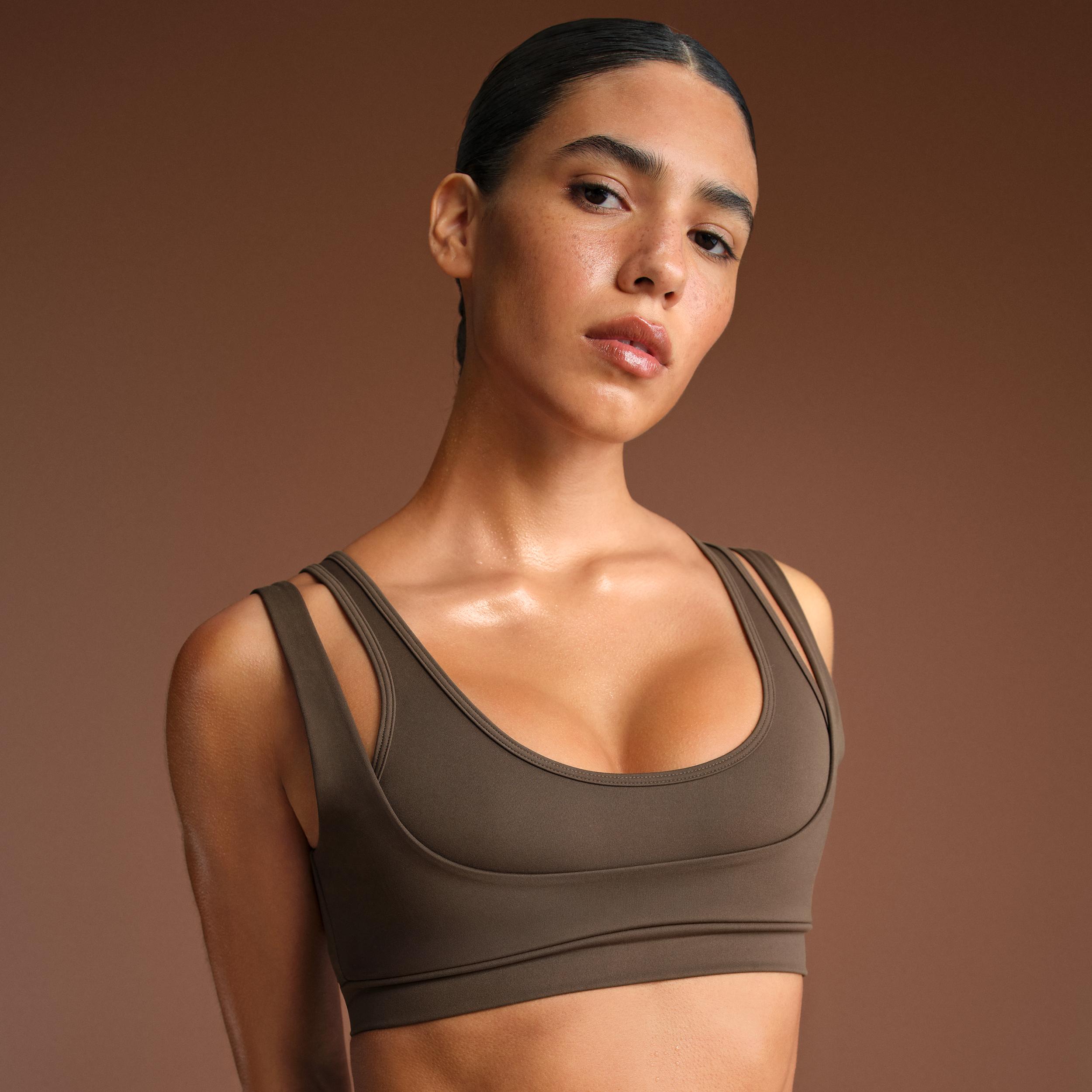 Nike Women's SKIMS Matte Double-Strap Scoop Bra by NIKE