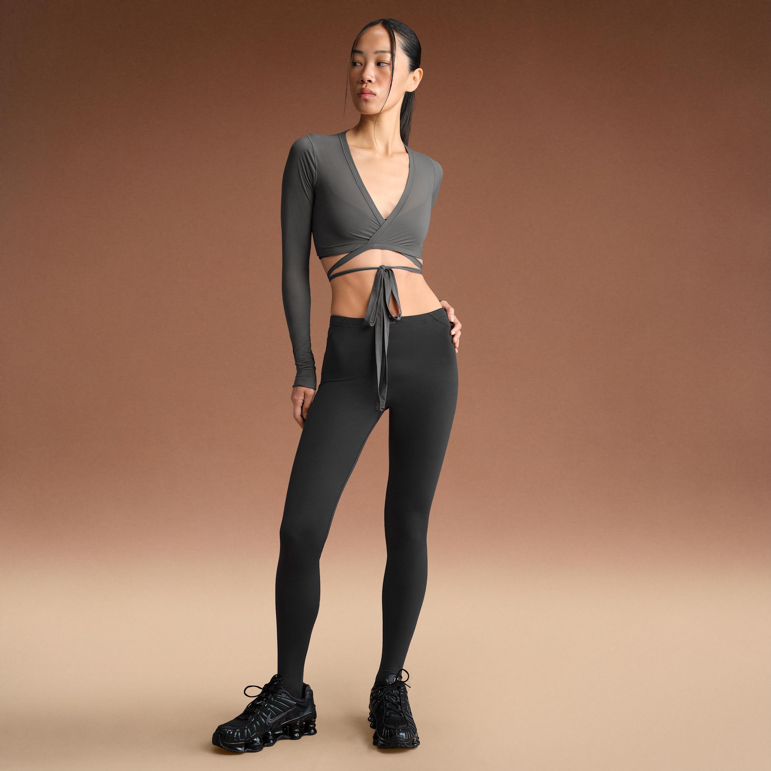 Nike Women's SKIMS Matte High-Waisted Footsie Grip Leggings by NIKE