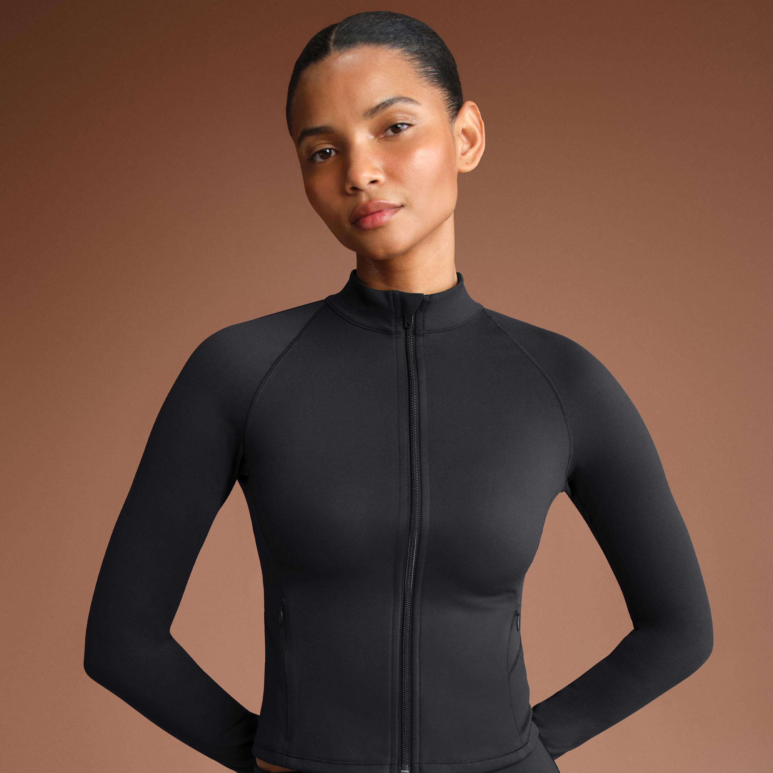 Nike Women's SKIMS Matte Mock-Neck Full-Zip Jacket by NIKE