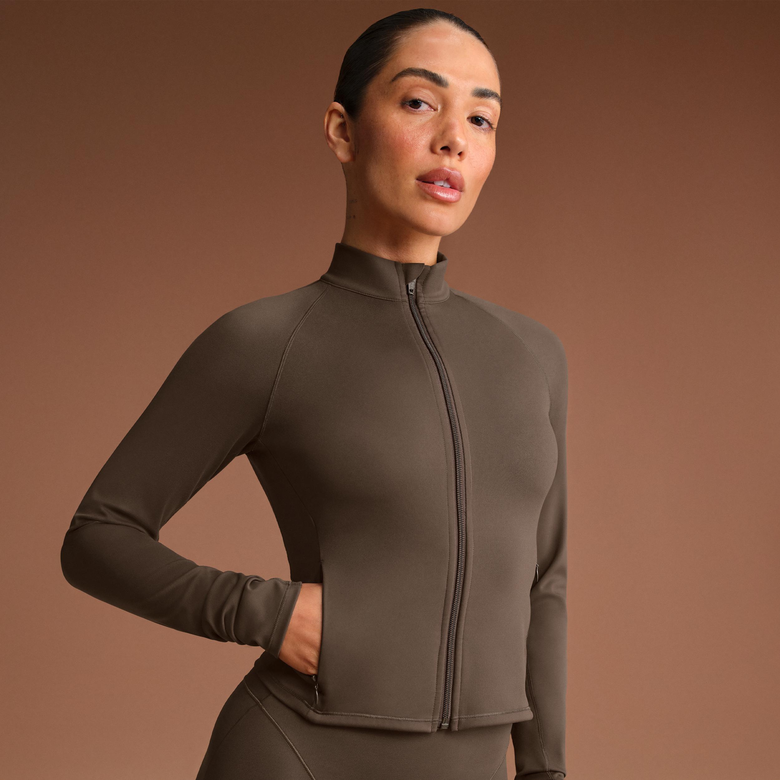 Nike Women's SKIMS Matte Mock-Neck Full-Zip Jacket by NIKE