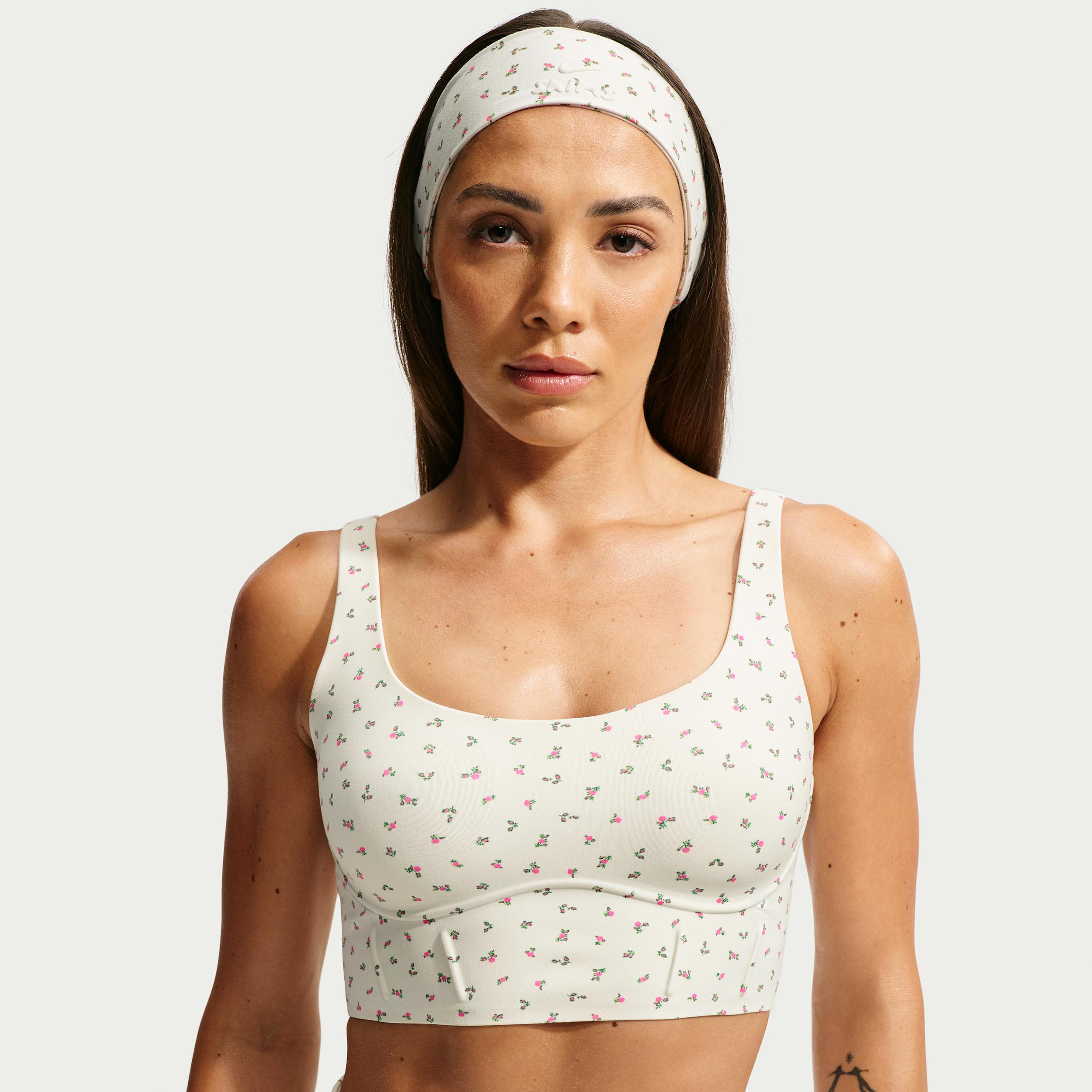 Nike Women's SKIMS Matte Printed Long-Line Corset Bra by NIKE