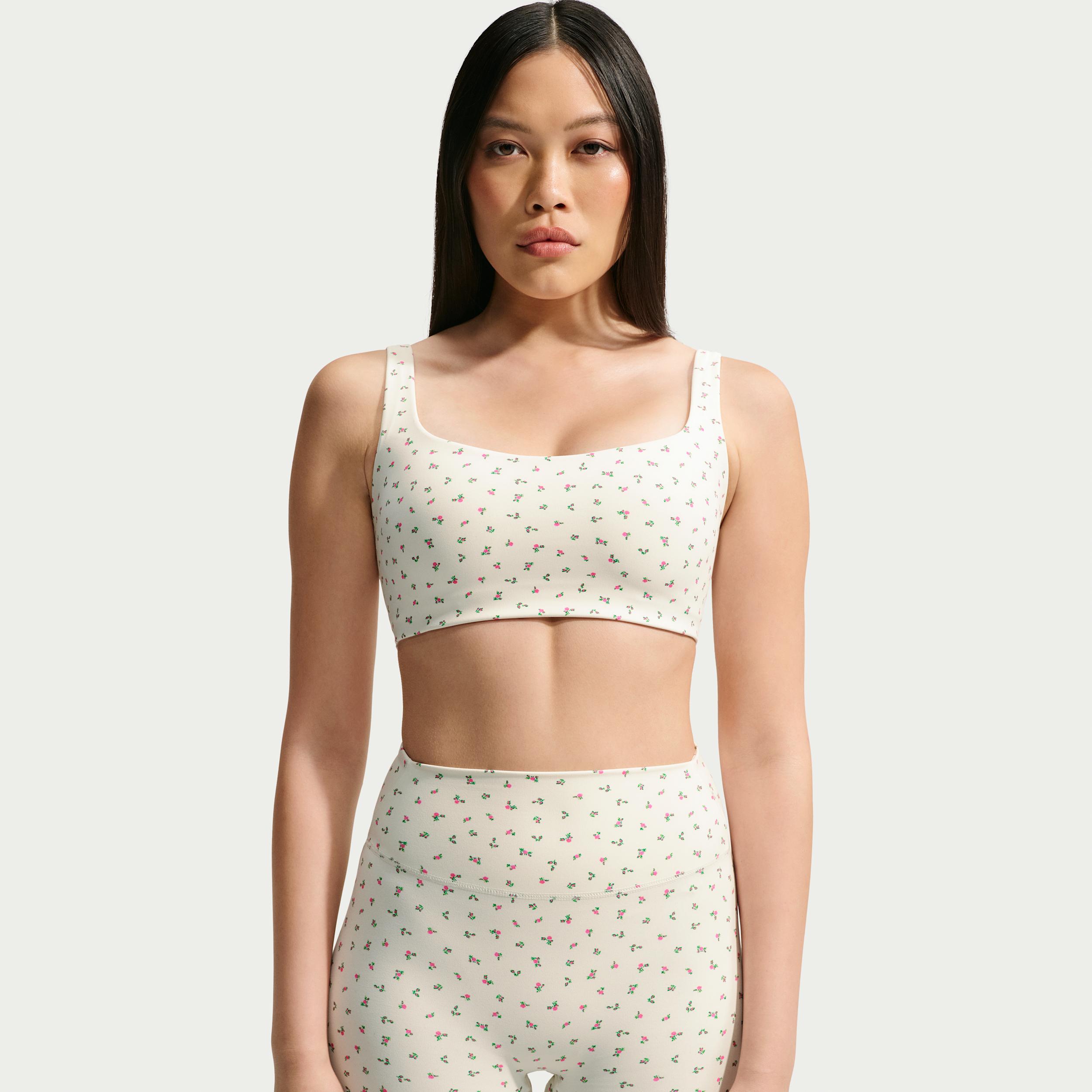 Nike Women's SKIMS Matte Printed Scoop Neck Bra by NIKE