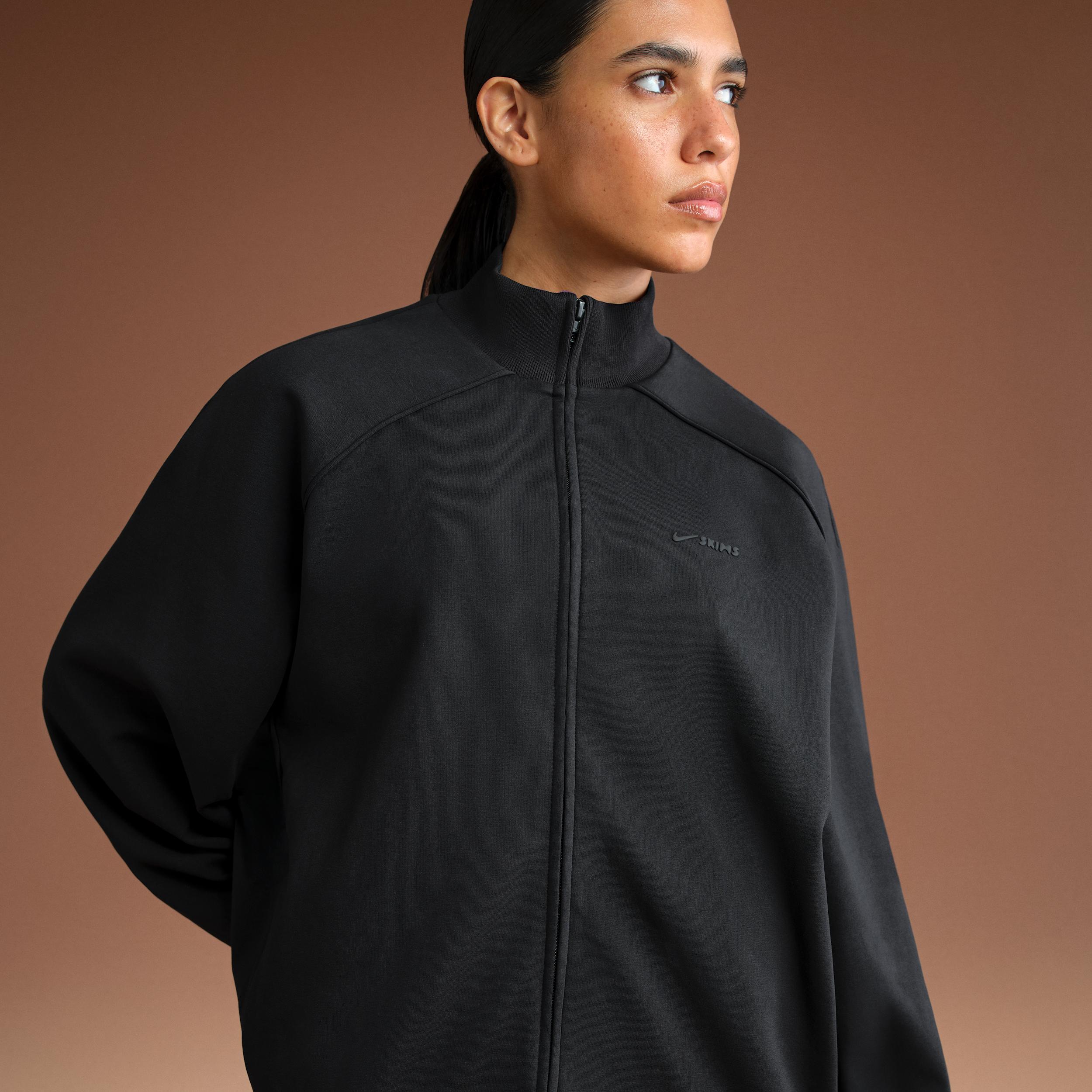 Nike Women's SKIMS Matte Tricot Oversized Full-Zip Track Jacket by NIKE