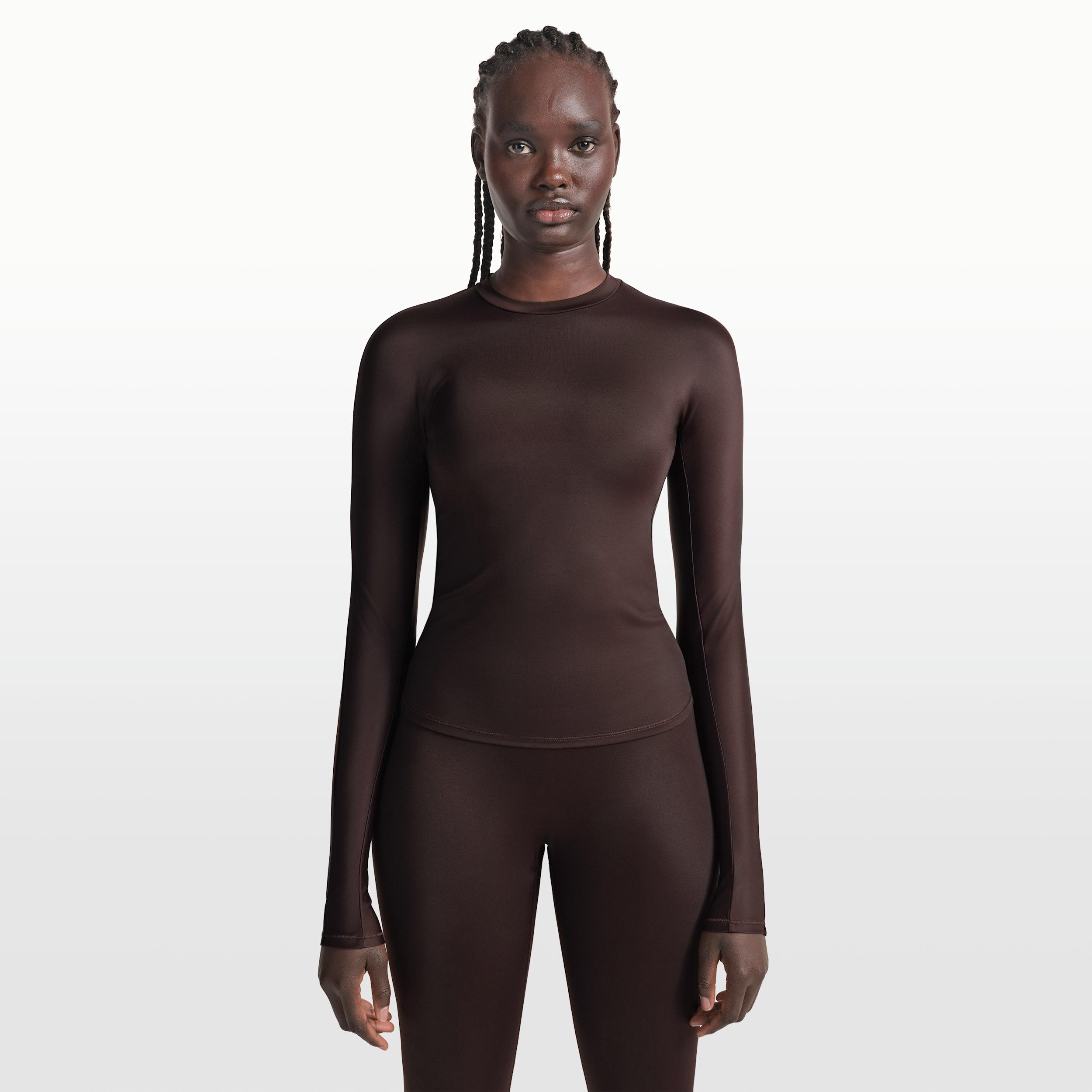 Nike Women's SKIMS Shine Long-Sleeve Crew-Neck Top by NIKE