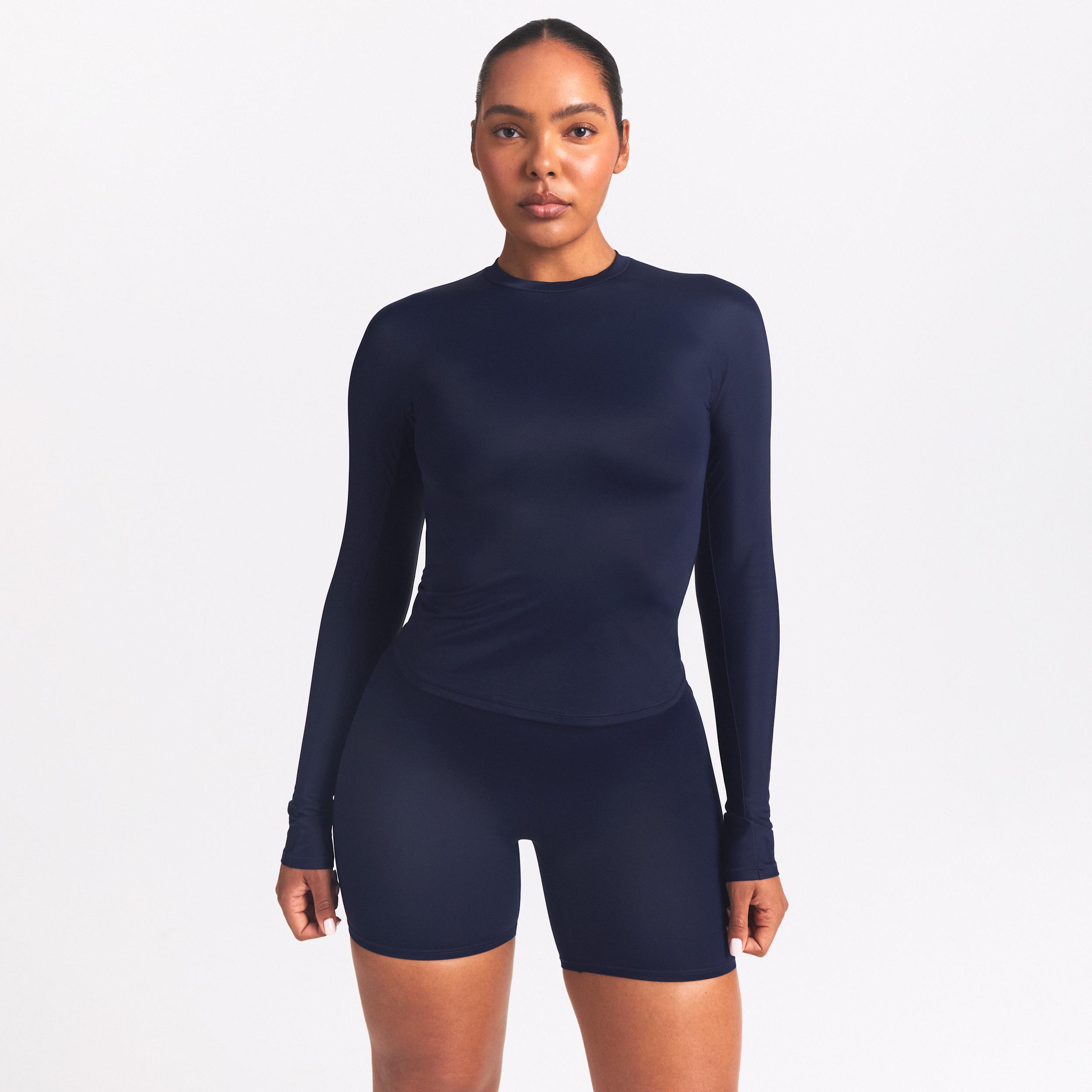 Nike Women's SKIMS Shine Long-Sleeve Crew-Neck Top by NIKE