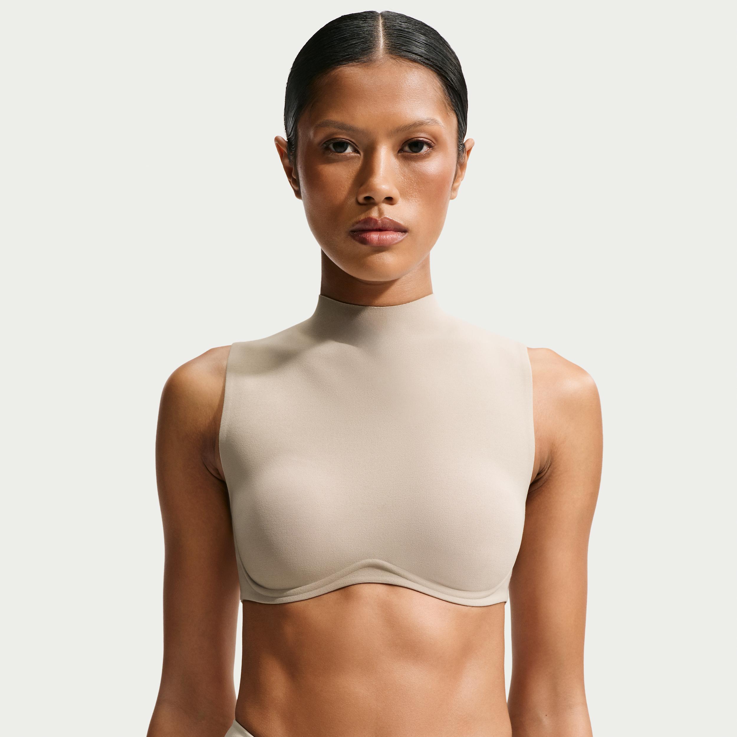 Nike Women's SKIMS Studio Stretch Light-Support Mock Neck Sports Bra by NIKE