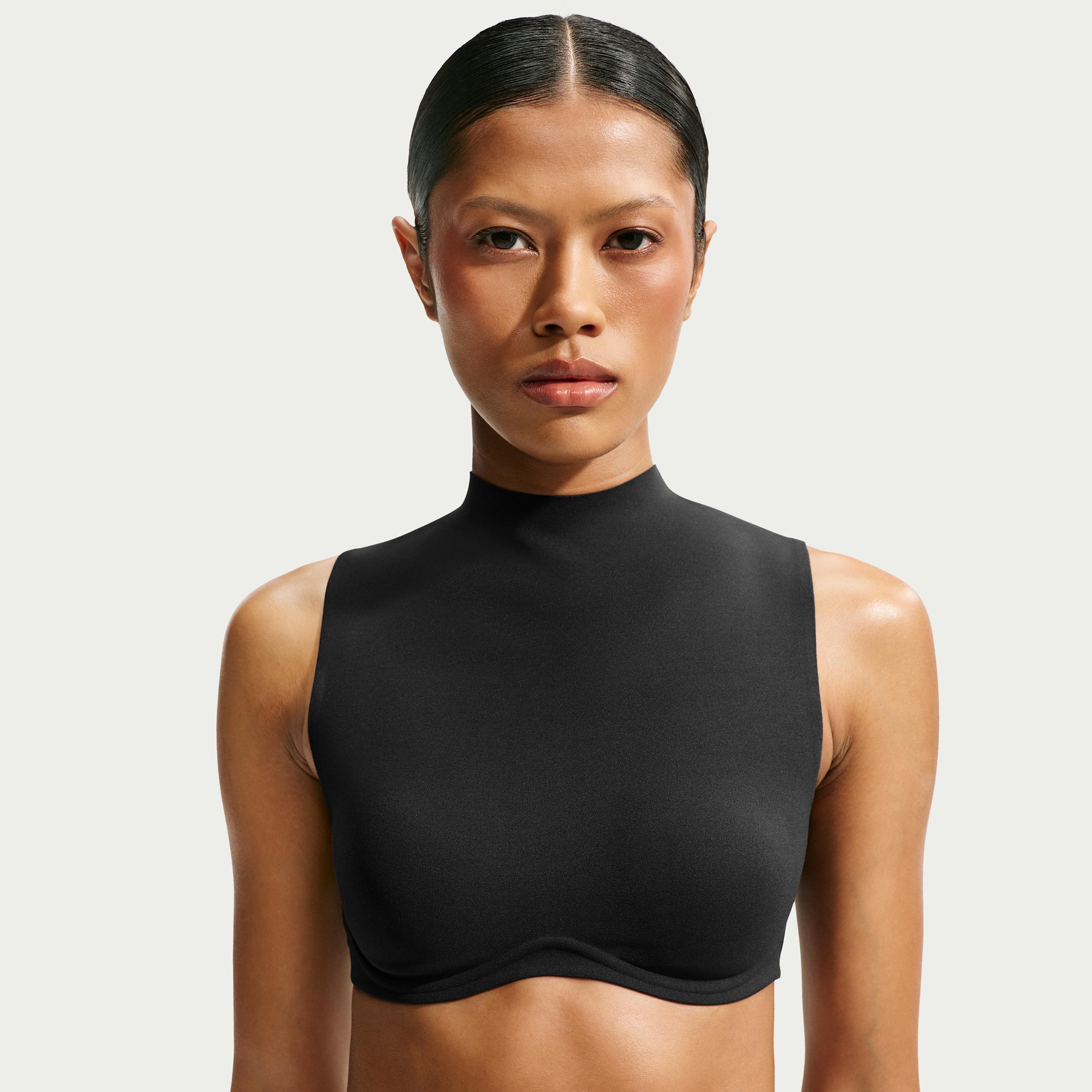 Nike Women's SKIMS Studio Stretch Light-Support Mock Neck Sports Bra by NIKE