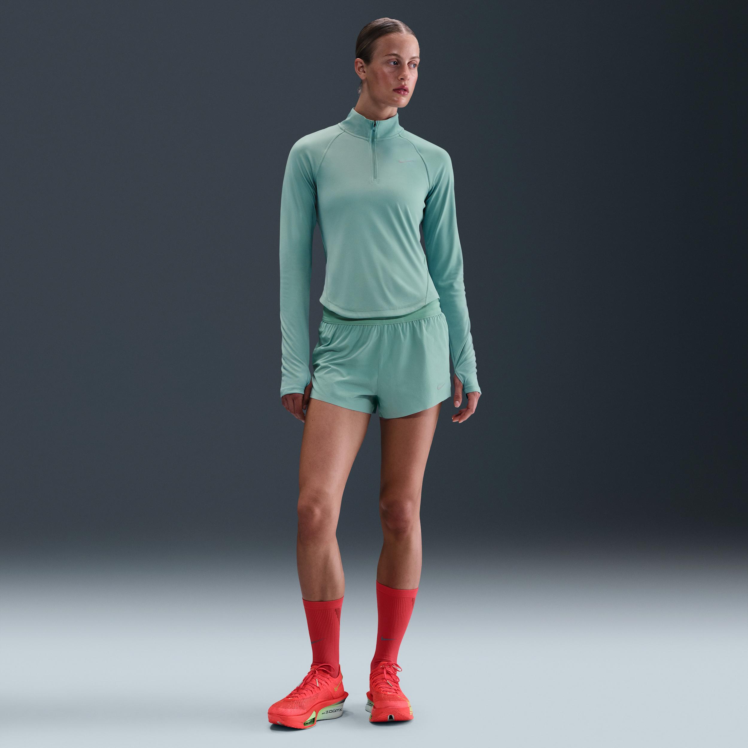 Nike Women's Swift Dri-FIT Mid-Rise 2.5" Brief-Lined Running Shorts by NIKE