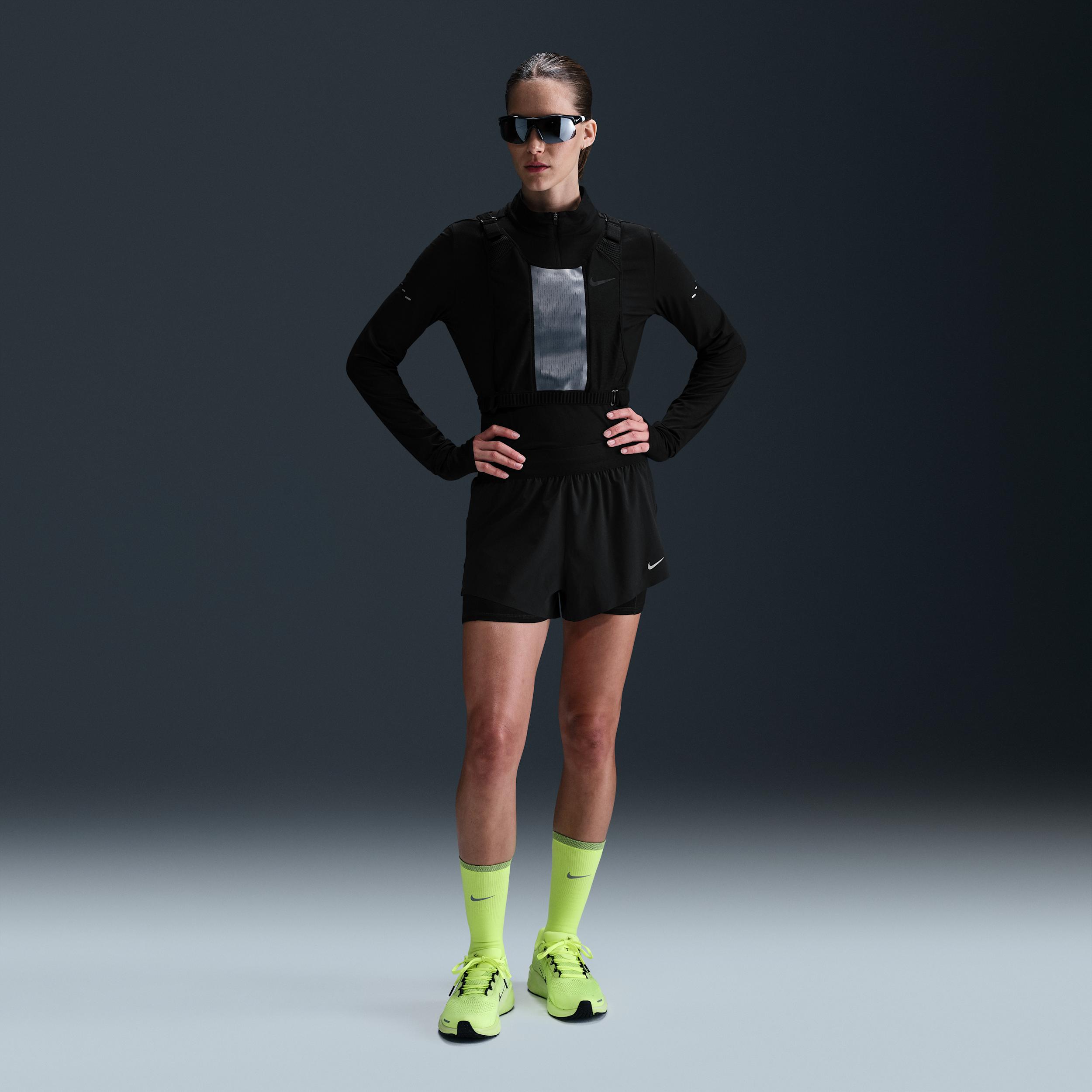 Nike Women's Swift Dri-FIT Mid-Rise 2-in-1 Running Shorts by NIKE