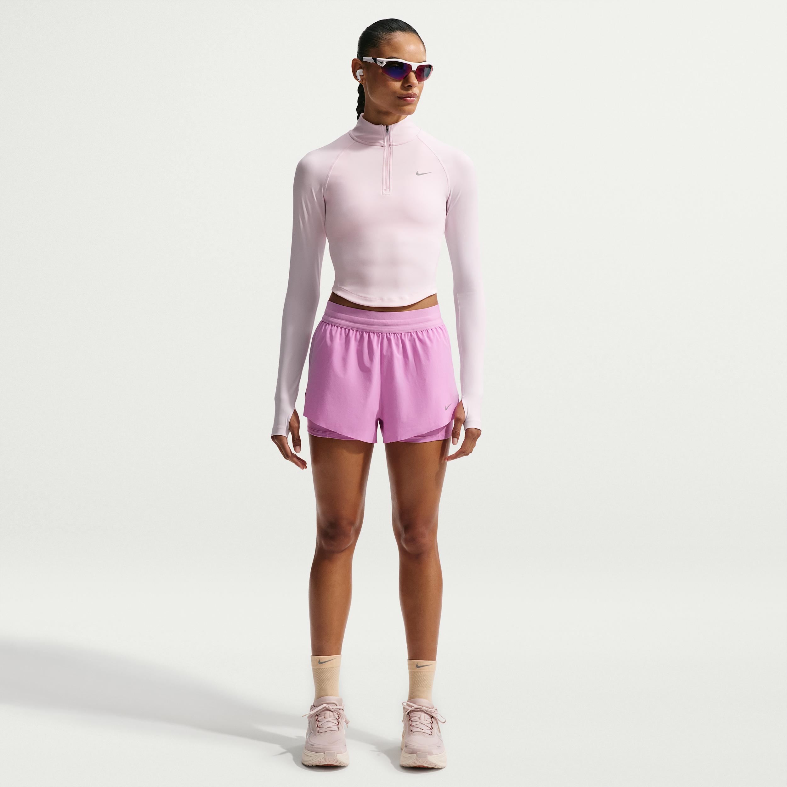Nike Women's Swift Dri-FIT Mid-Rise 2-in-1 Running Shorts by NIKE