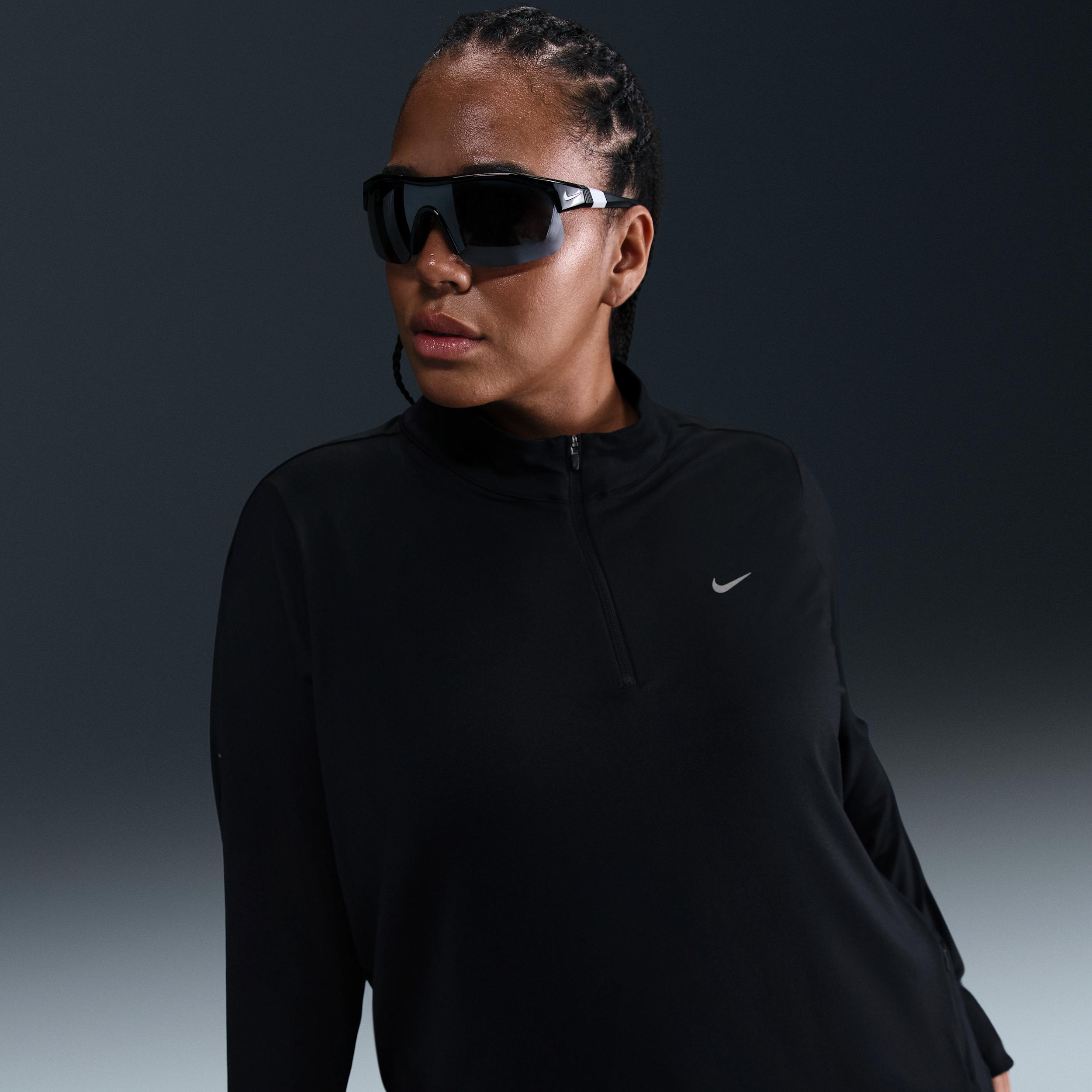 Nike Women's Swift Dri-FIT UV 1/4-Zip Running Top (Plus Size) by NIKE