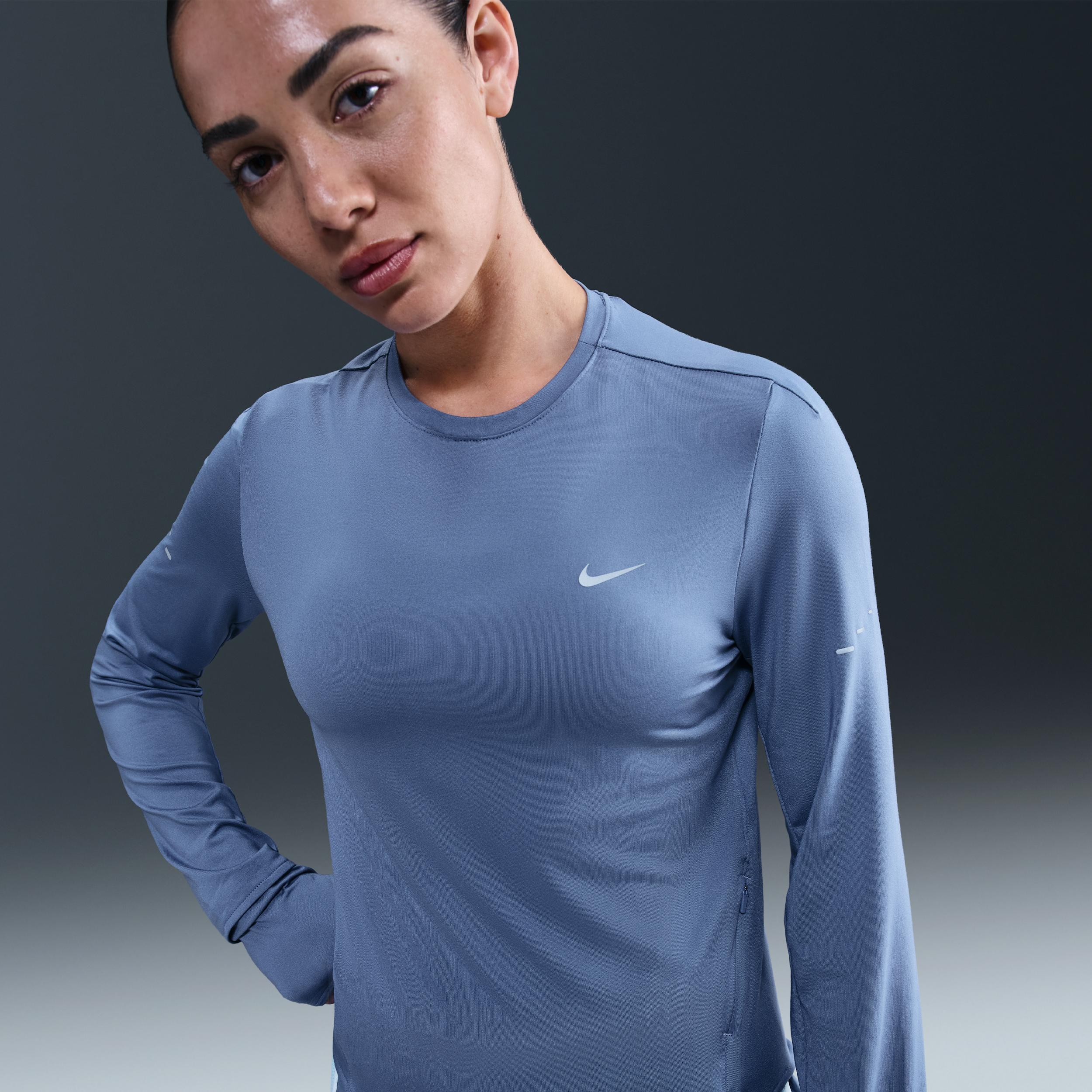 Nike Women's Swift Dri-FIT UV Long-Sleeve Crew-Neck Running Top by NIKE