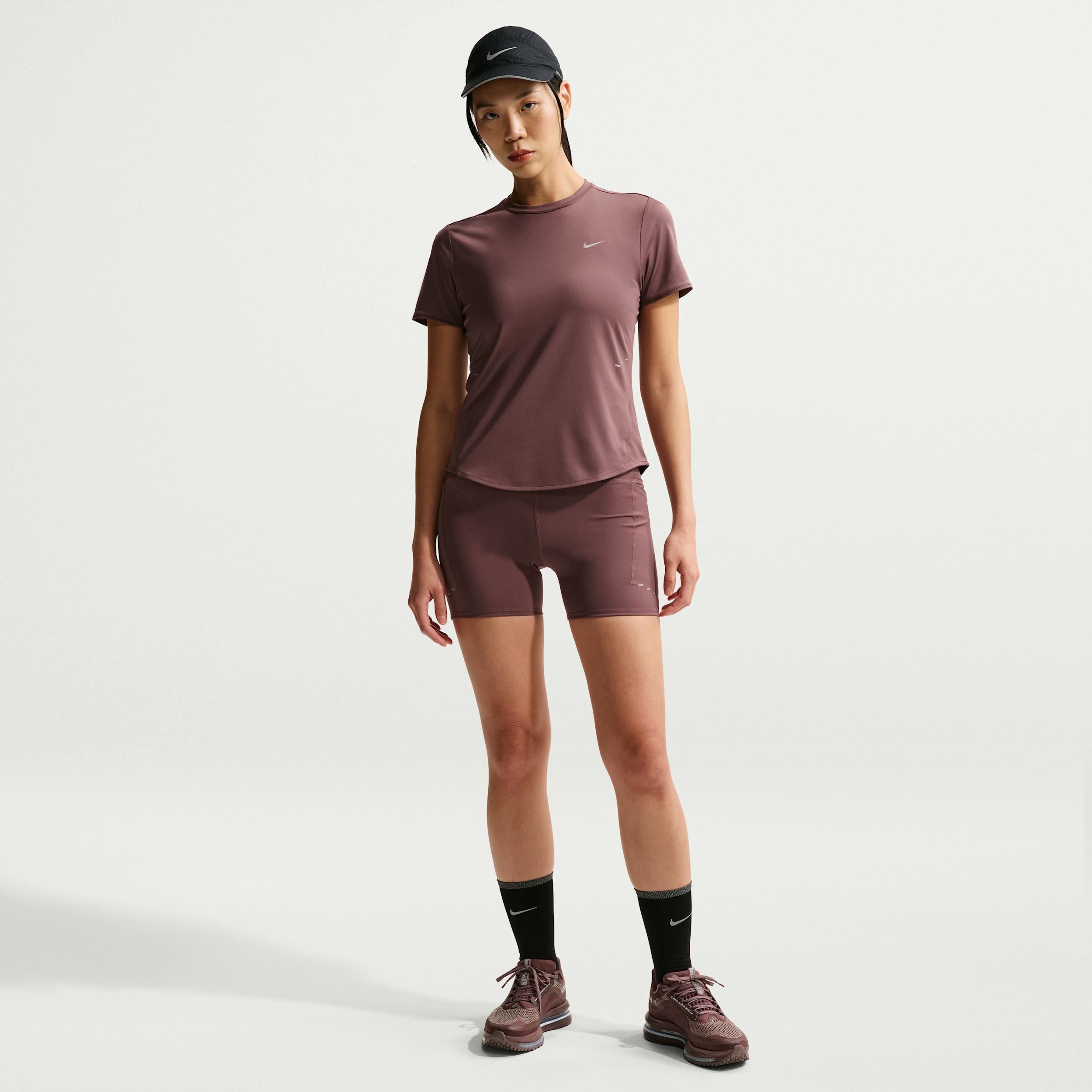 Nike Women's Swift High-Waisted 4" Tight Running Shorts with Pockets by NIKE