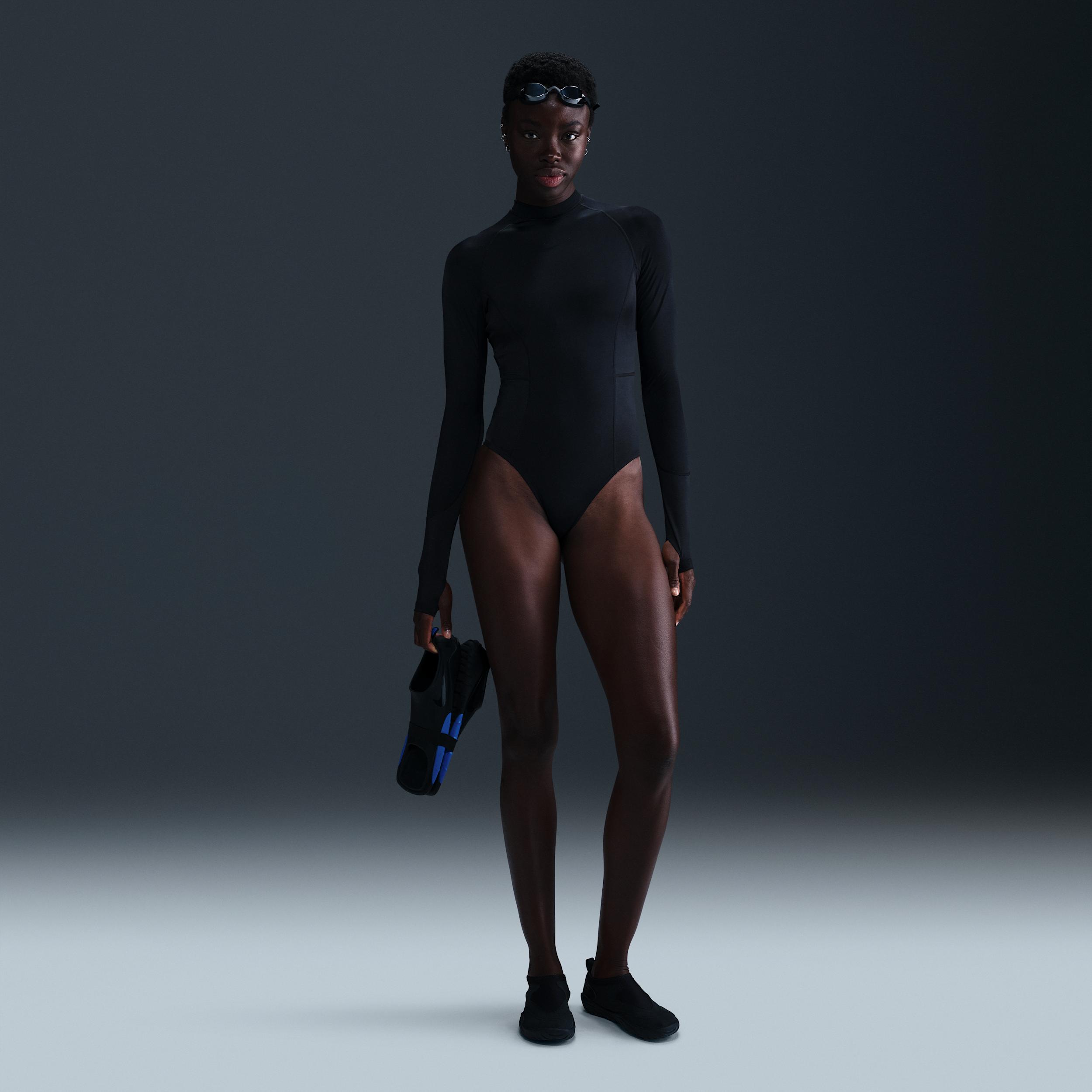 Nike Women's Swim Hydralock Fusion Long Sleeve One Piece by NIKE