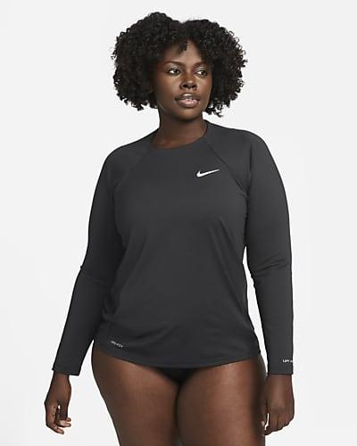 Nike Women's Swim Hydroguard Dri-FIT UV Long Sleeve Top (Plus Size) by NIKE