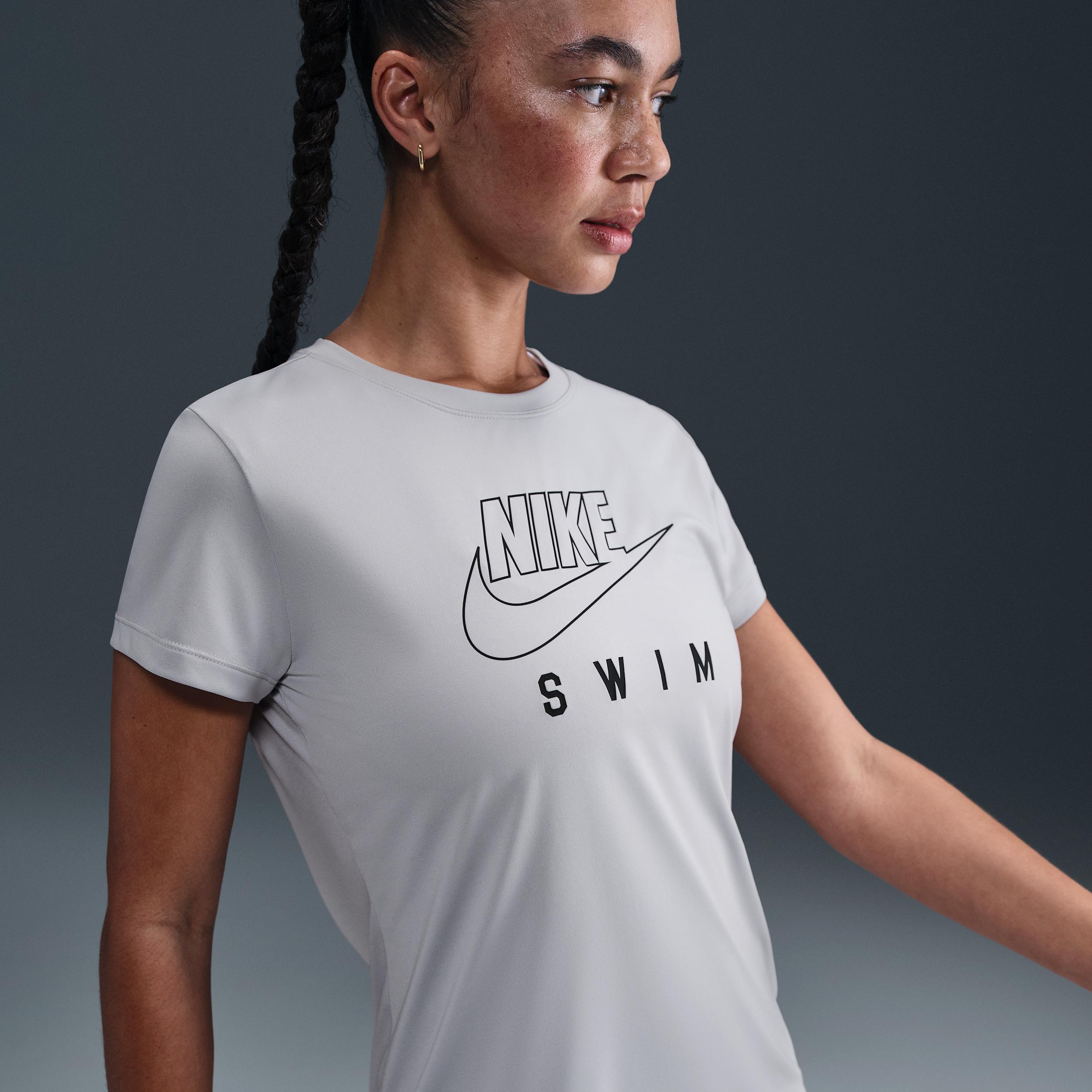 Nike Women's Swim Swoosh Hydroguard Short-Sleeve Top by NIKE