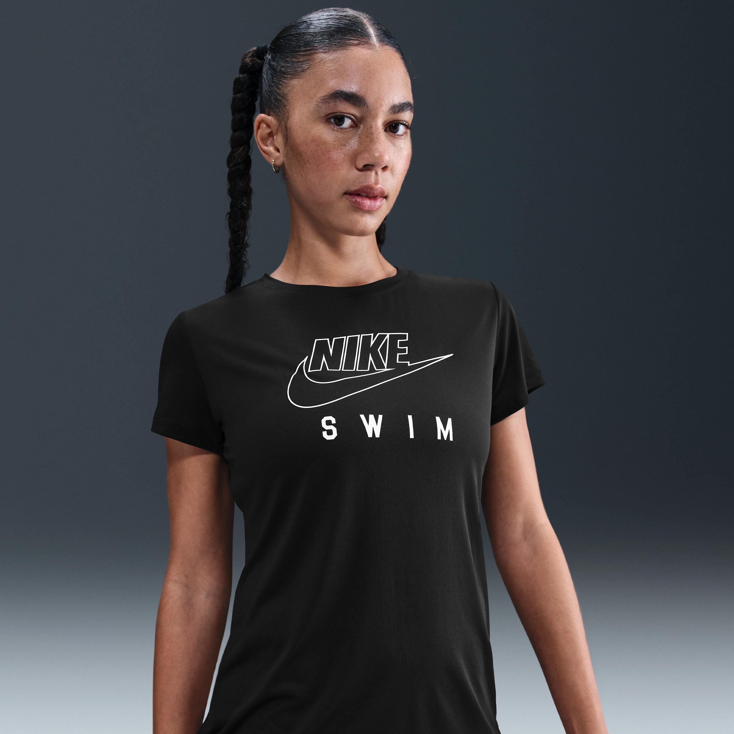 Nike Women's Swim Swoosh Hydroguard Short-Sleeve Top by NIKE