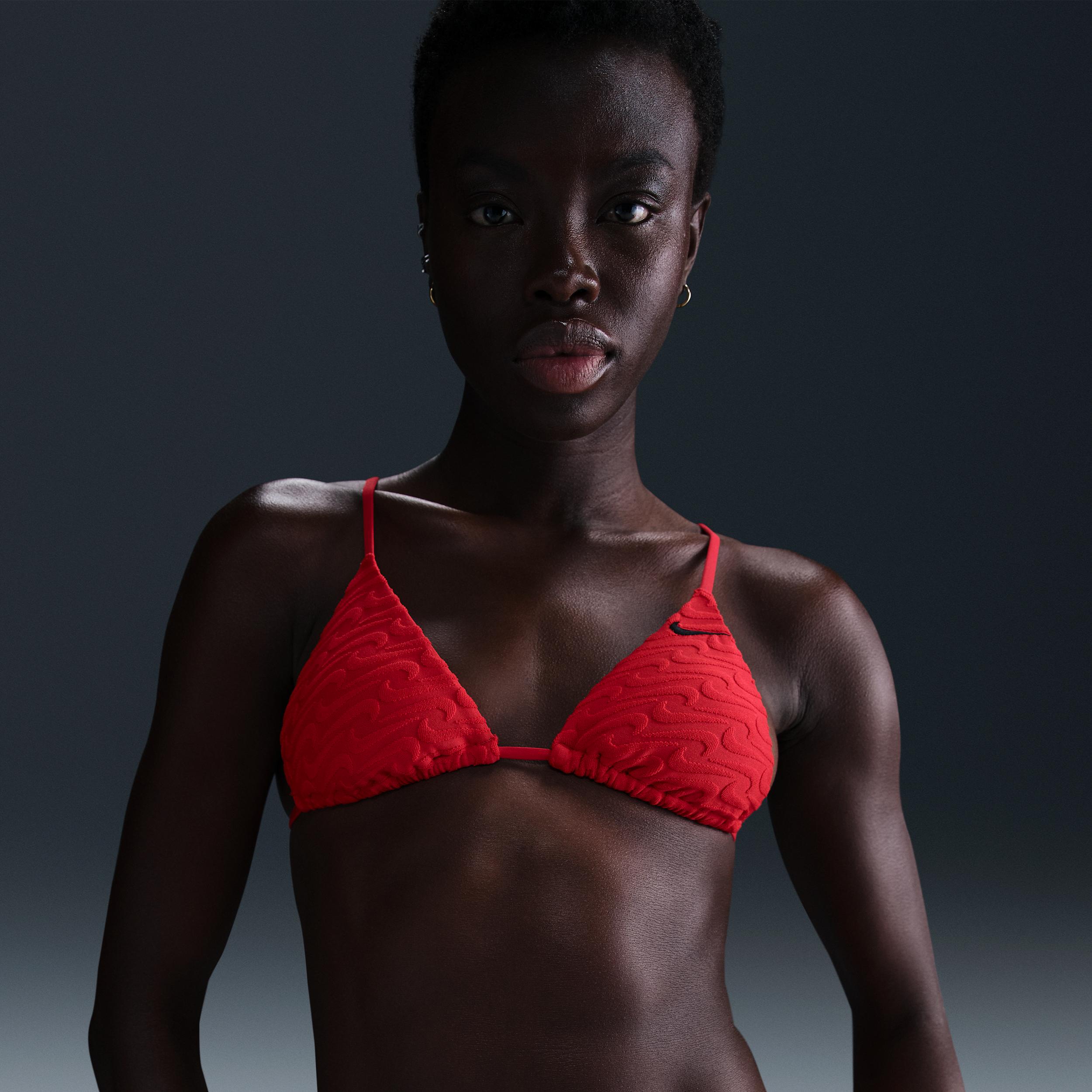 Nike Women's Swim Terry Texture Triangle Bikini Top by NIKE