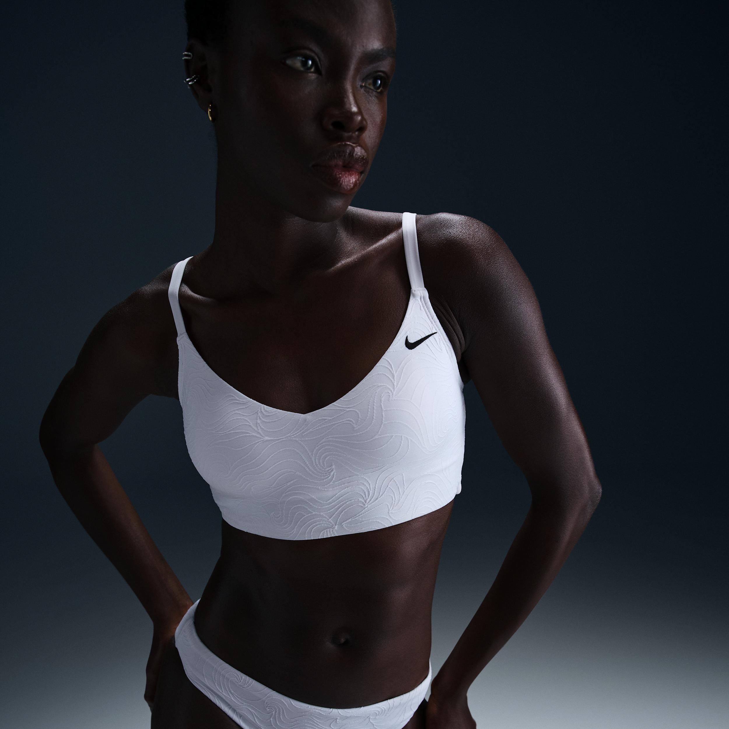 Nike Women's Swim Water Texture V-Neck Midkini by NIKE